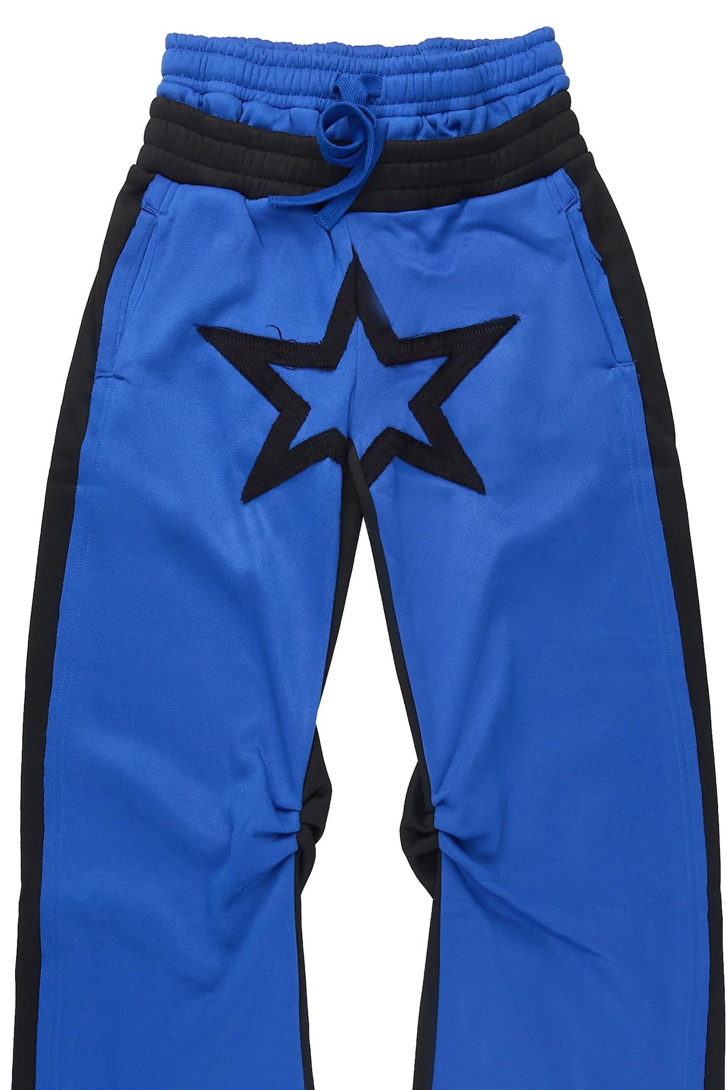 Boys Canaan Black/Royal Double Waisted Baggy Track Pant