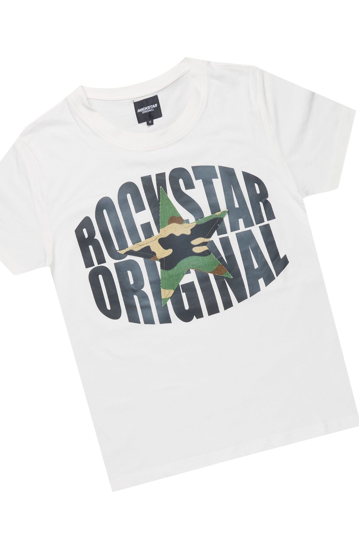 Boys Sarge White/Camo T-Shirt/Short Set