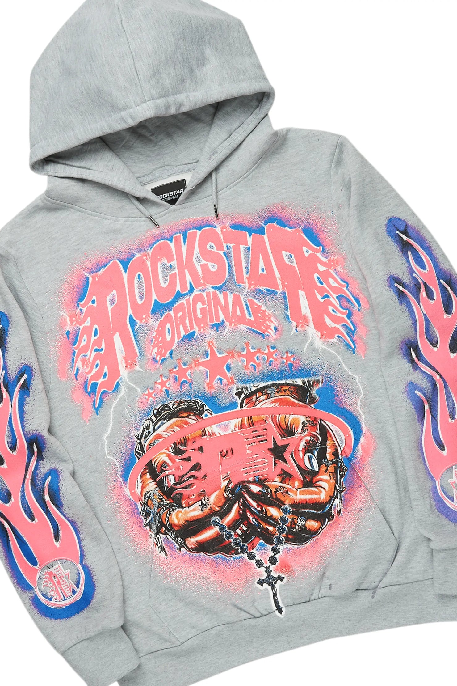 Cairo Heather Grey Hoodie/Baggy Track Pant Set