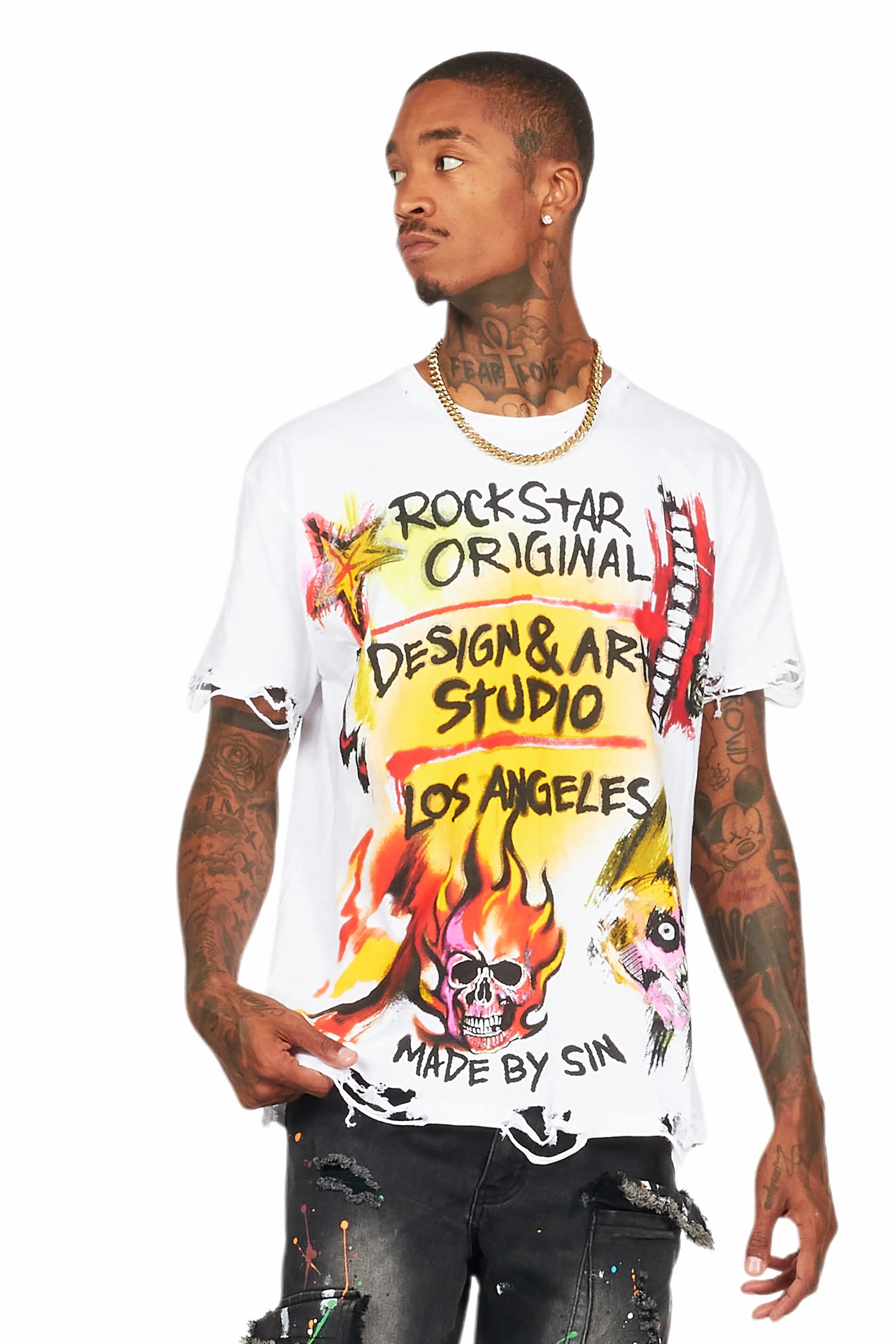 Soweto White Oversized Graphic T-Shirt