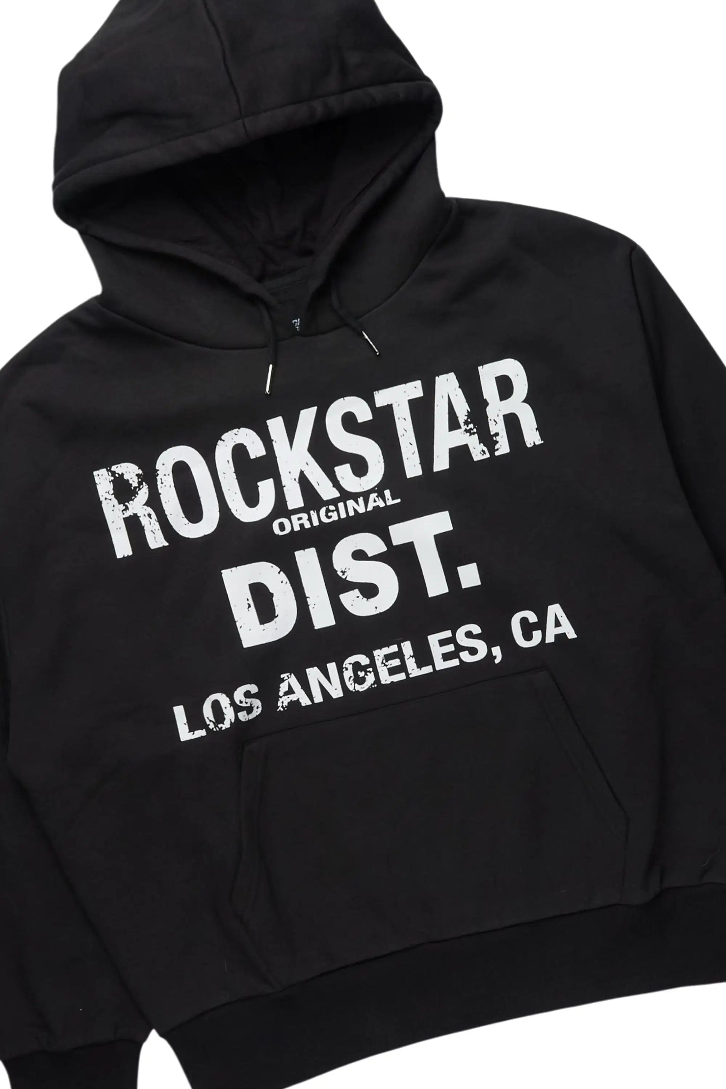 Saxon Black/Black Hoodie/Stacked Flare Jean Set