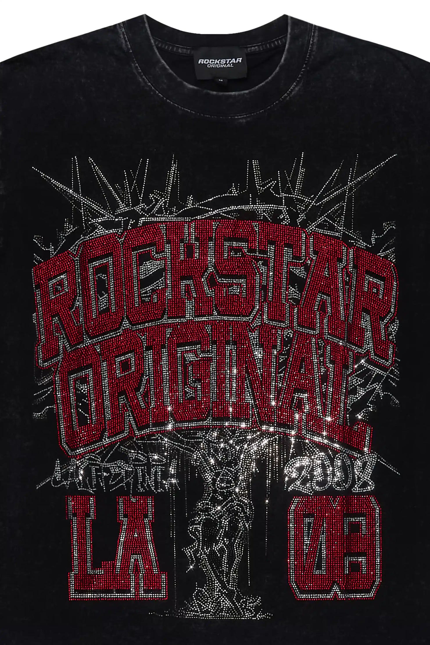 Iesha Black Rhinestone T-Shirt