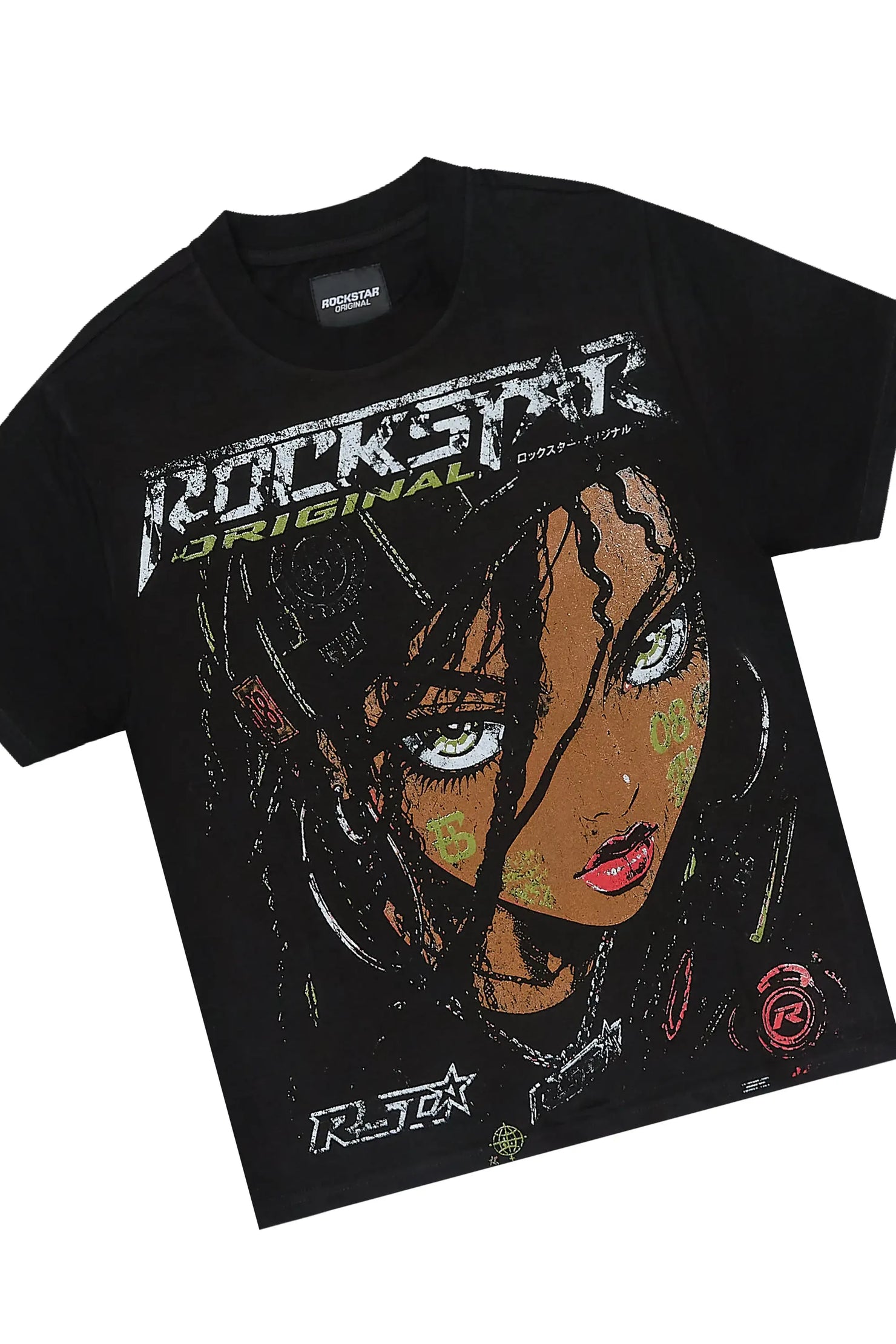 Girls Brayzie Black T-Shirt Short Set