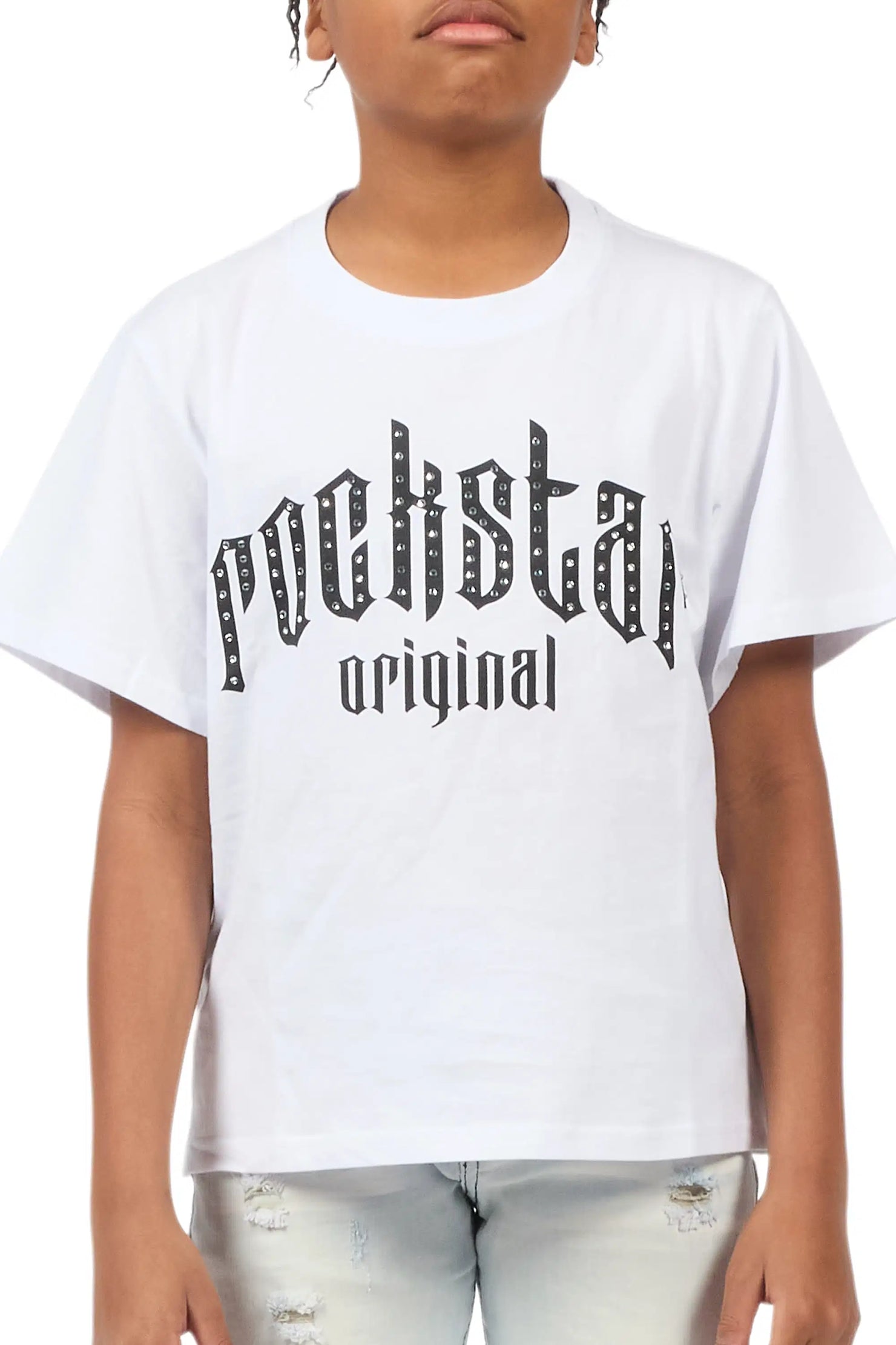 Boys Sherriso White Rhinestone T-Shirt