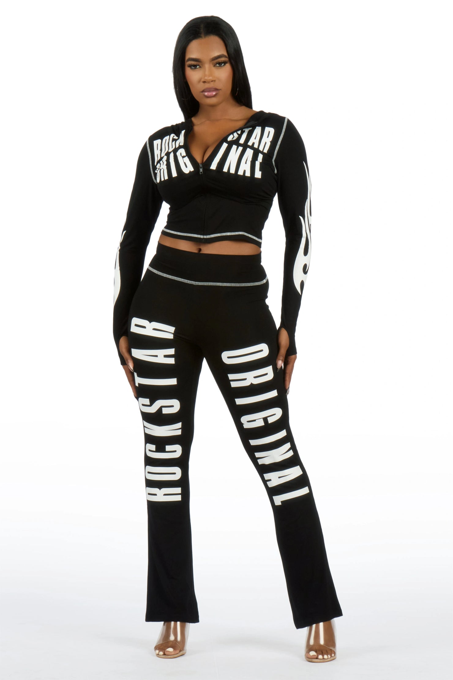 Kamyia Black Lounge Track Set