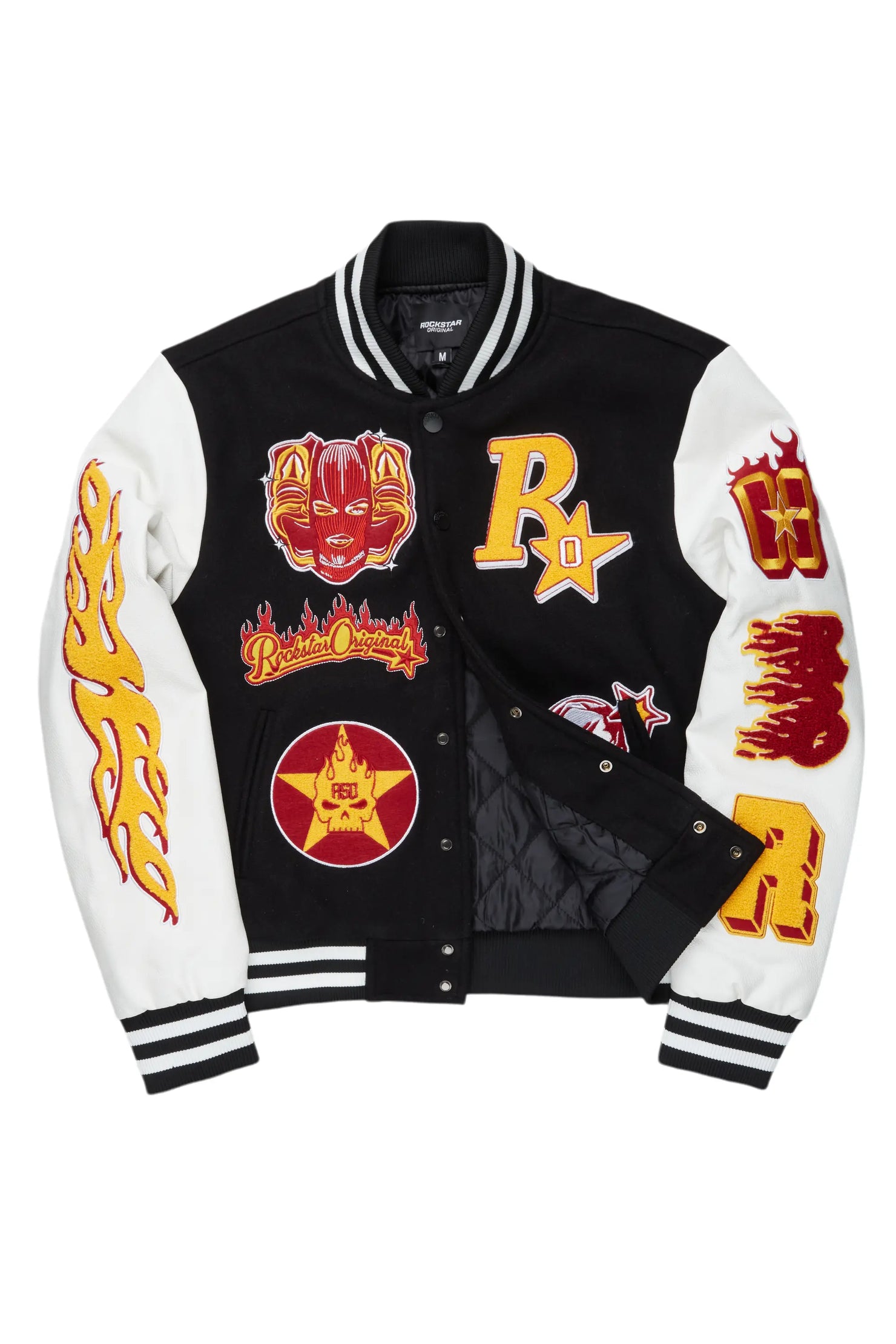 lonnesha Black Oversized Varsity Jacket