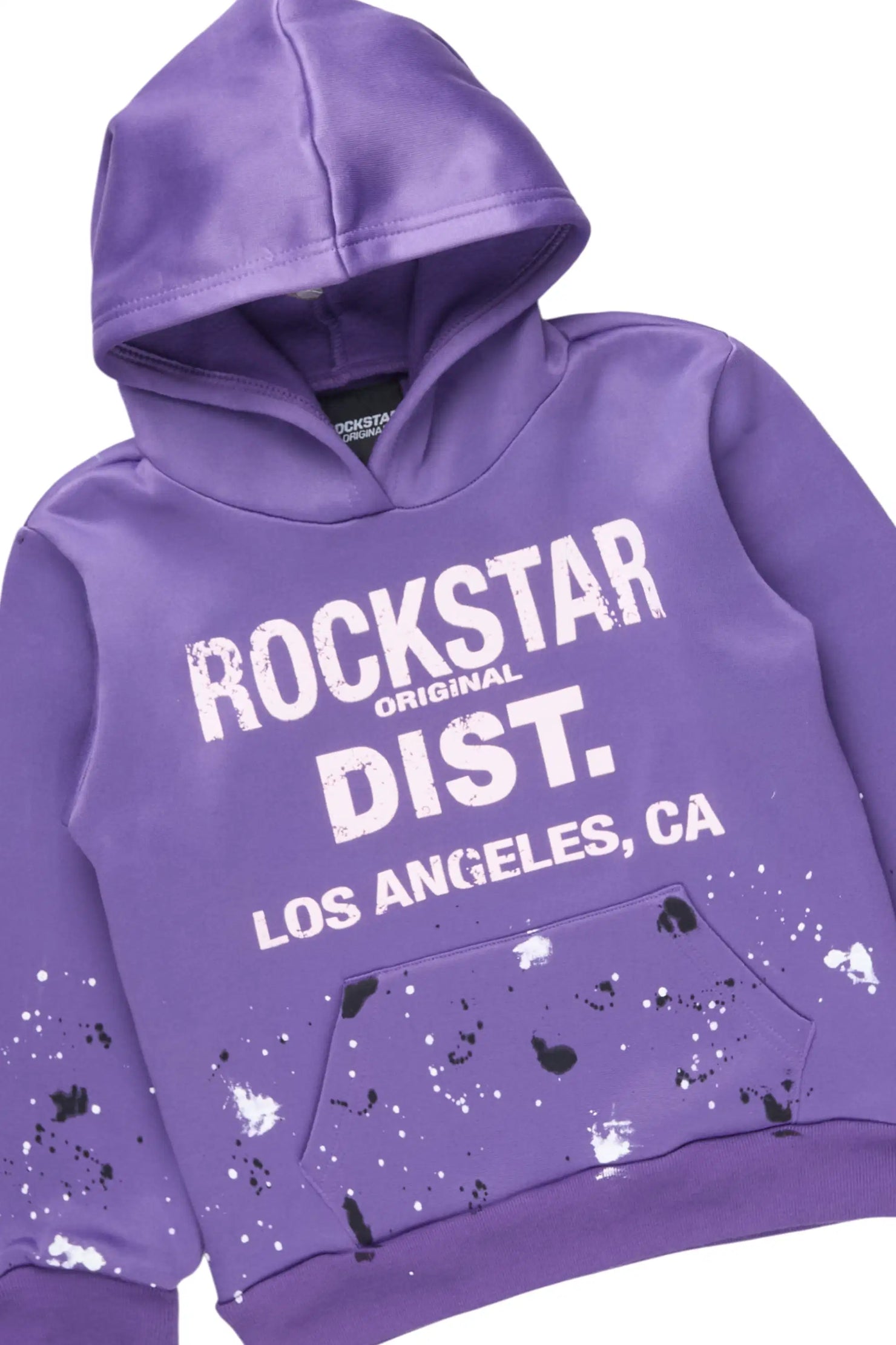 Boys Scottie 2.0 Purple Hoodie/Stacked Flare Track Set