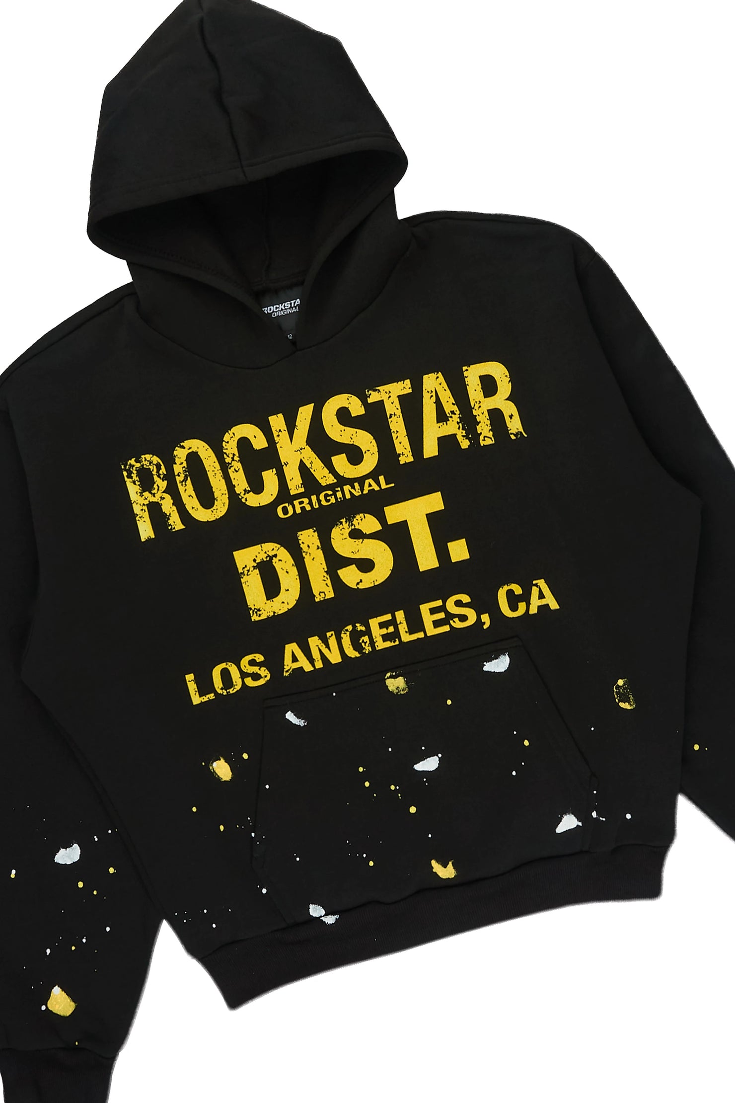 Boys Scottie Black/Yellow Hoodie Short Set