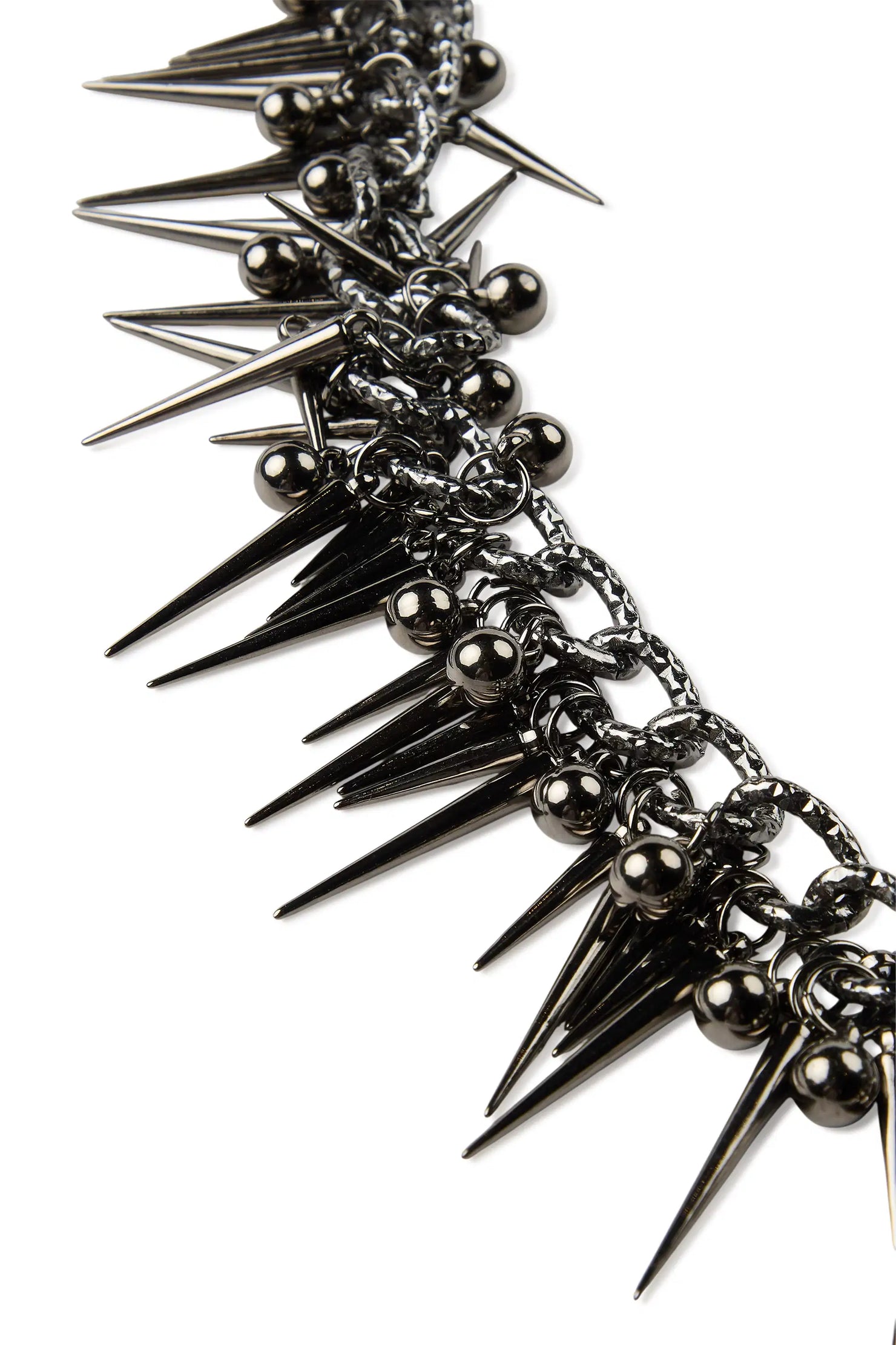 Spikez Silver Wallet Chain