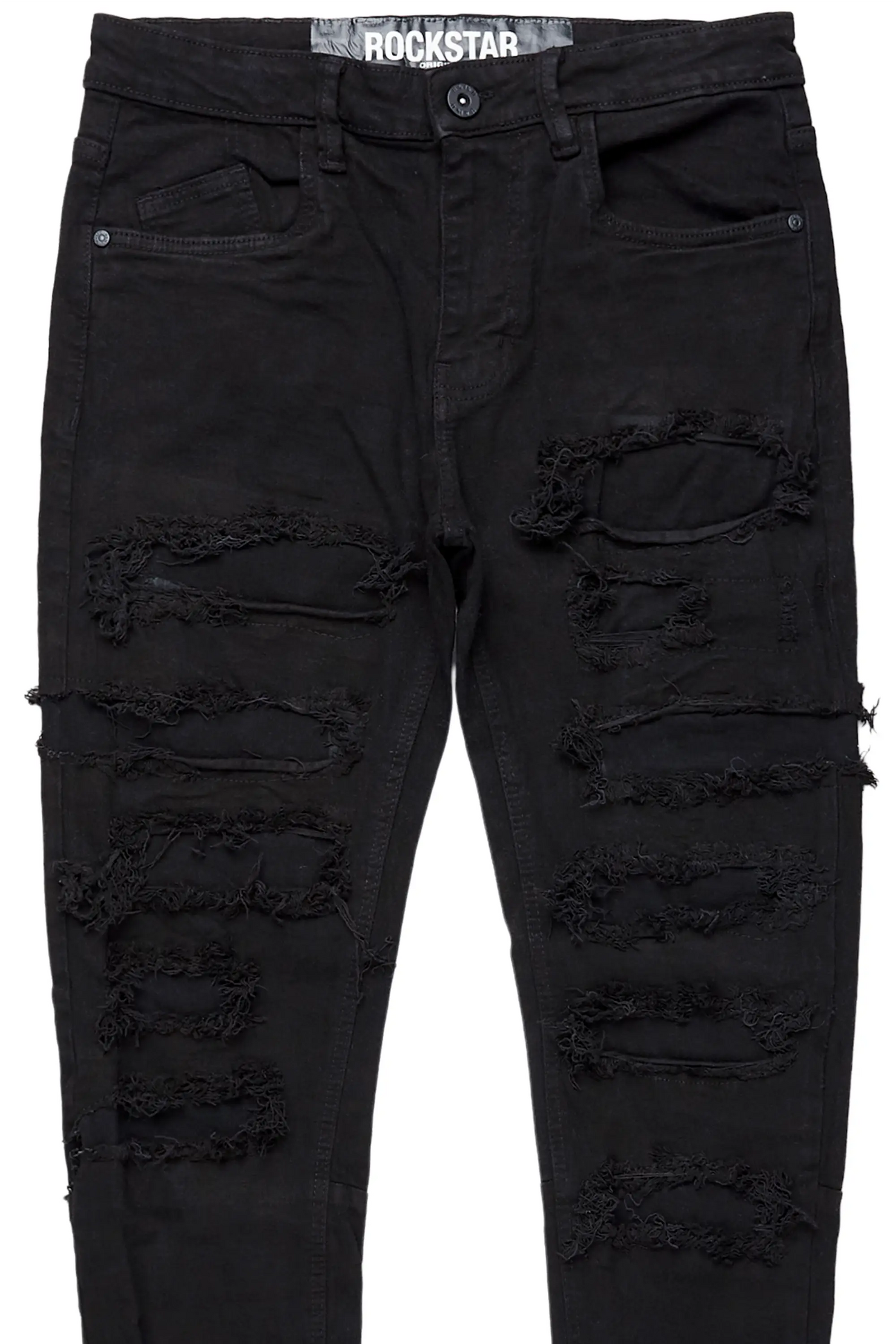Dalit Jet Black Under Patch Skinny Fit Jean