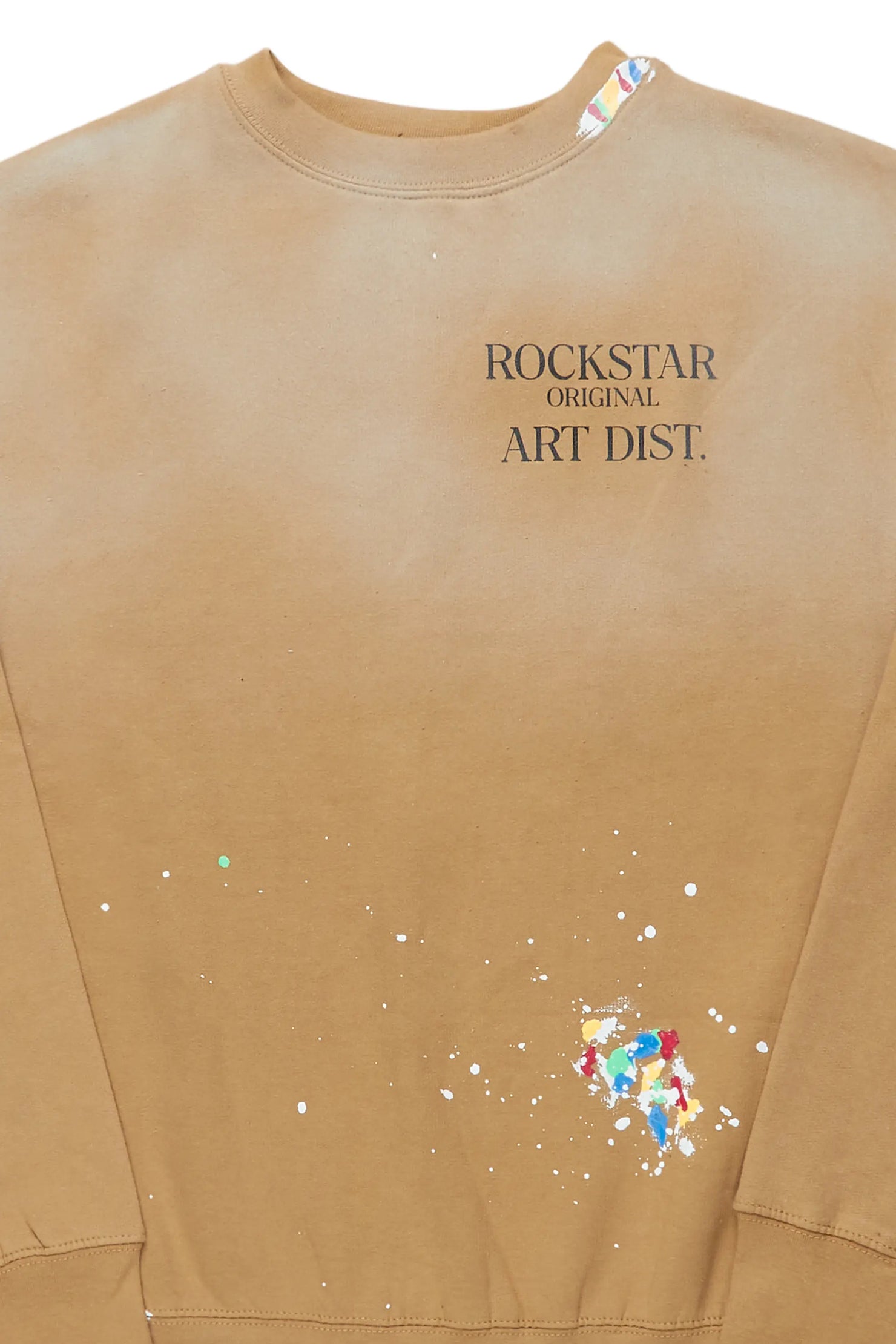 Rockstar Art Dist. Beige Crewneck