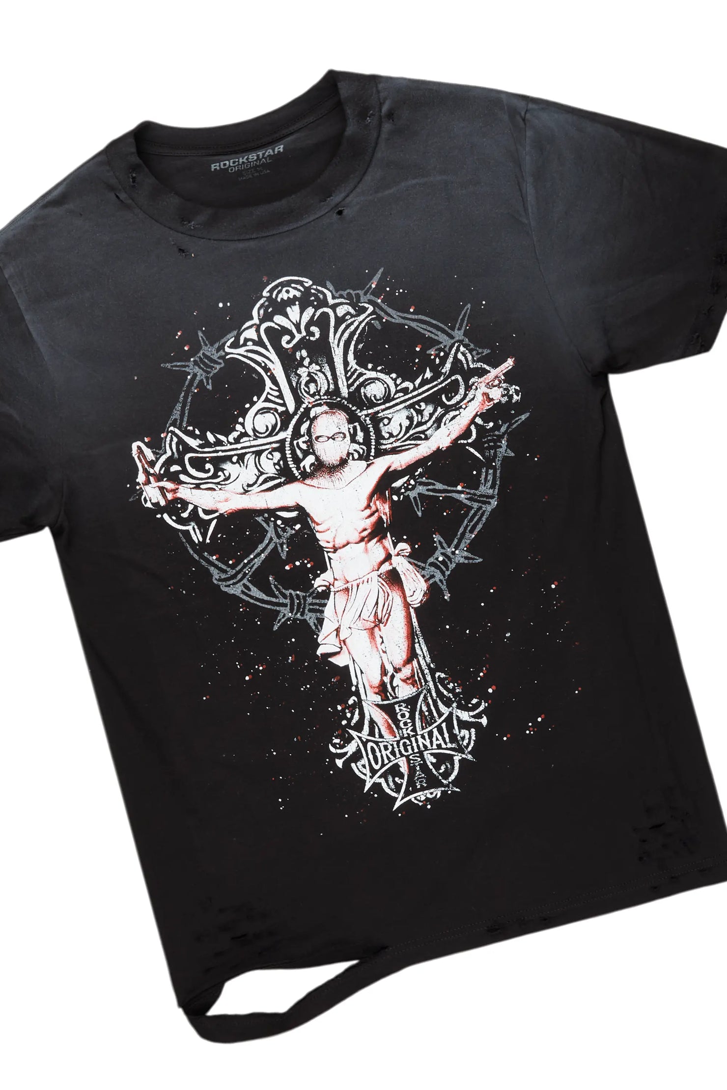 Ojas Black T-Shirt & Petrus Super Stacked Flare Jean Bundle