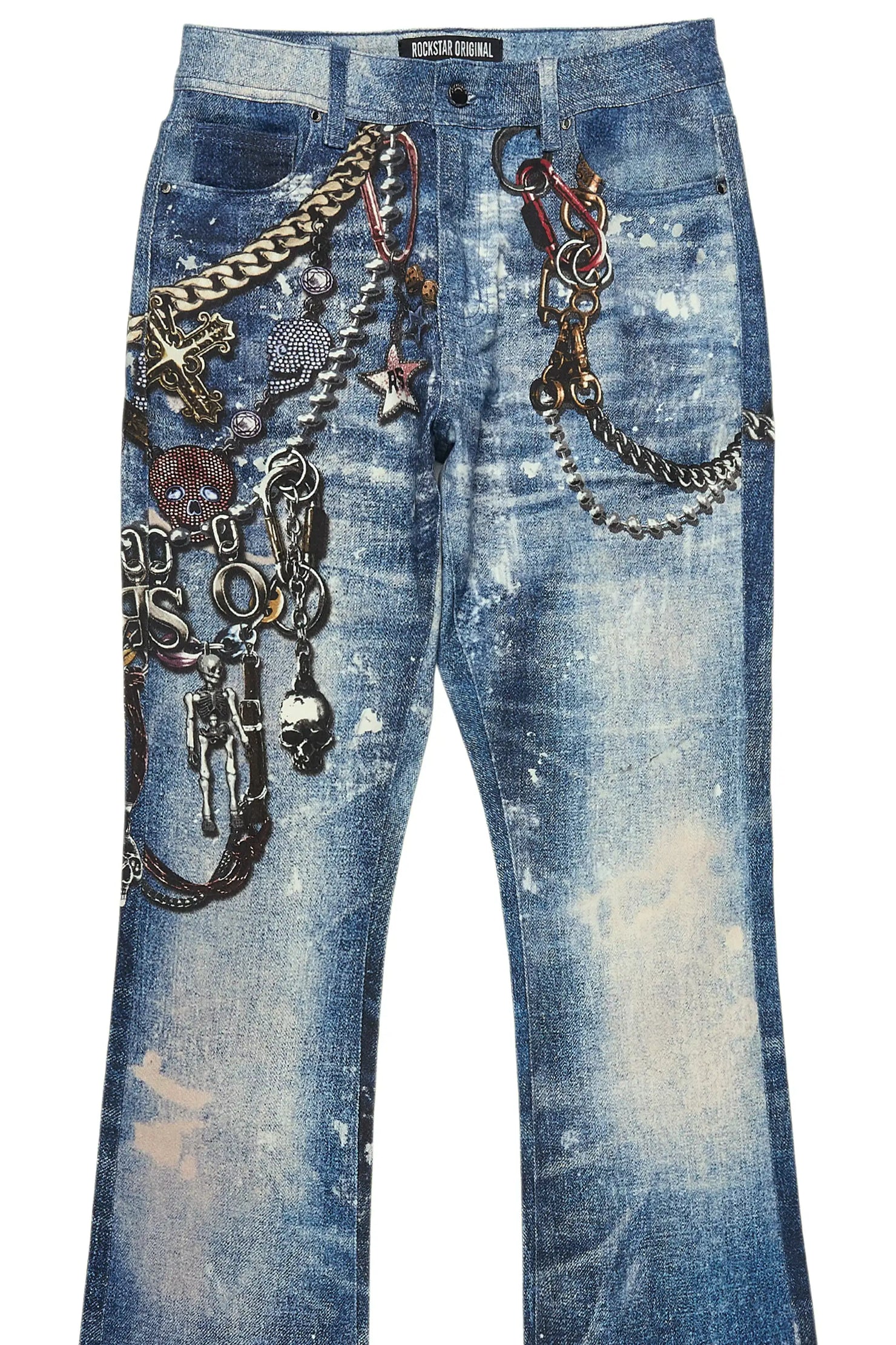 Kyrien Blue Stacked Flare Jean