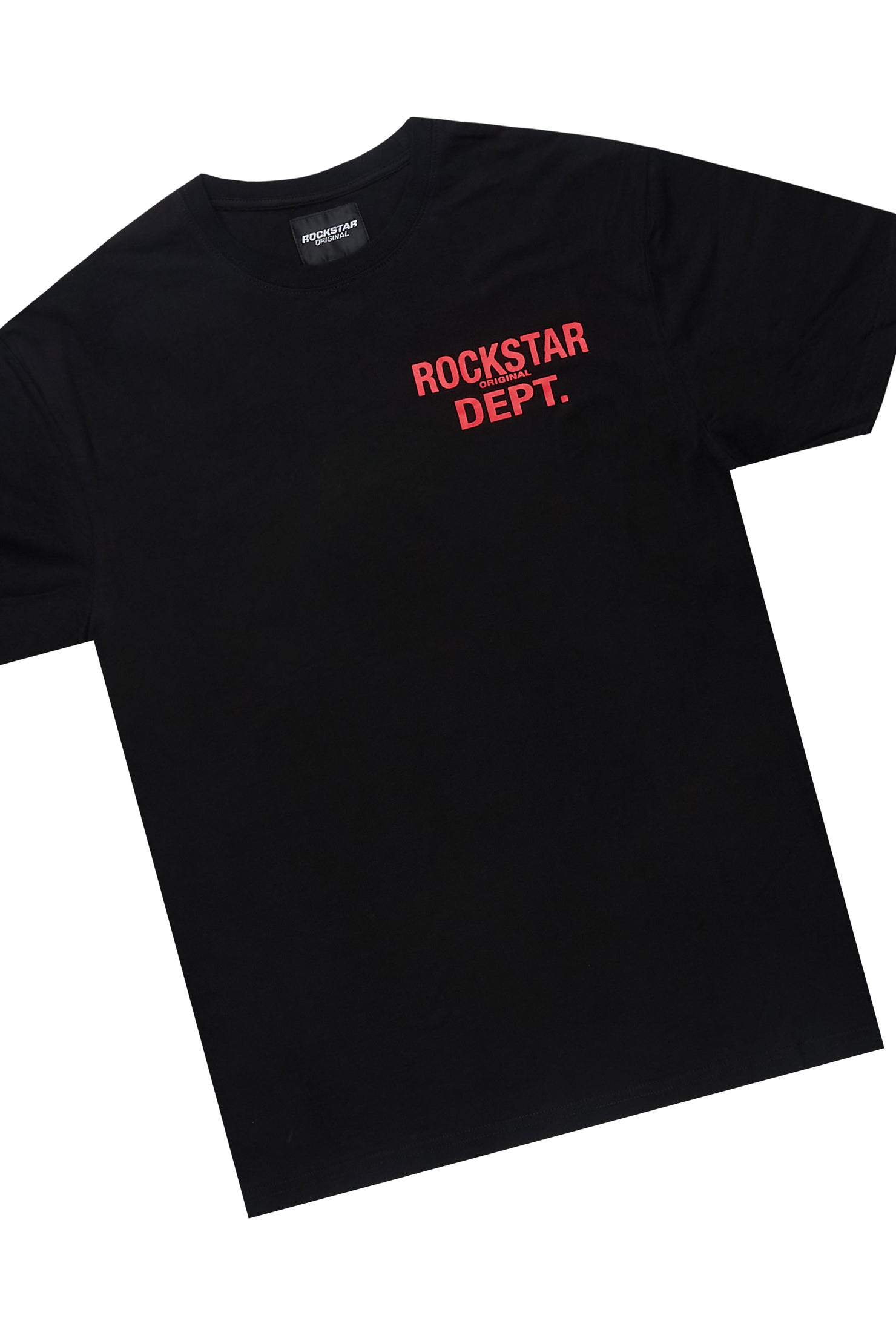 Akos Black/Red T-Shirt/Denim Short Set