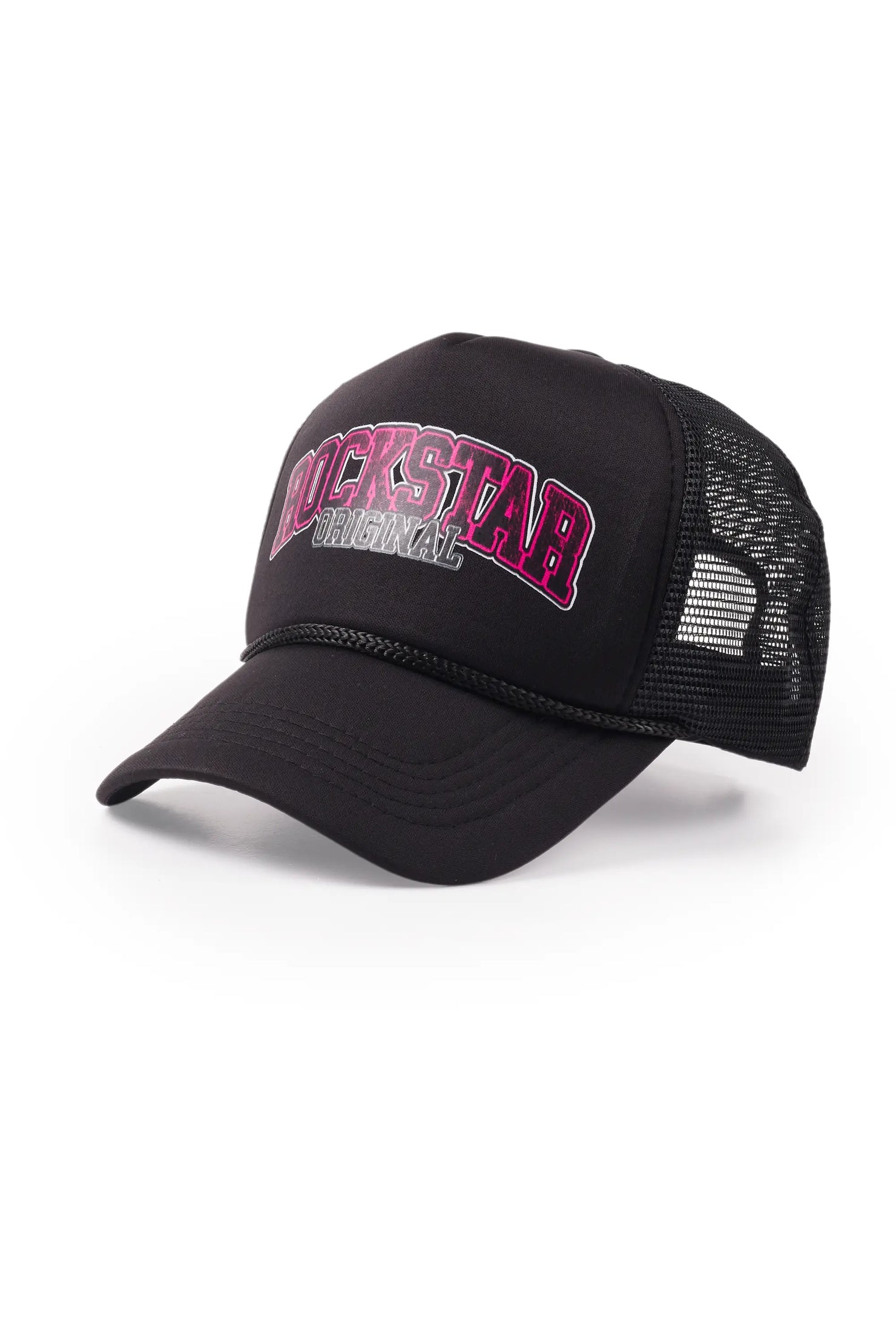 Fields Black/Pink Graphic Trucker Hat