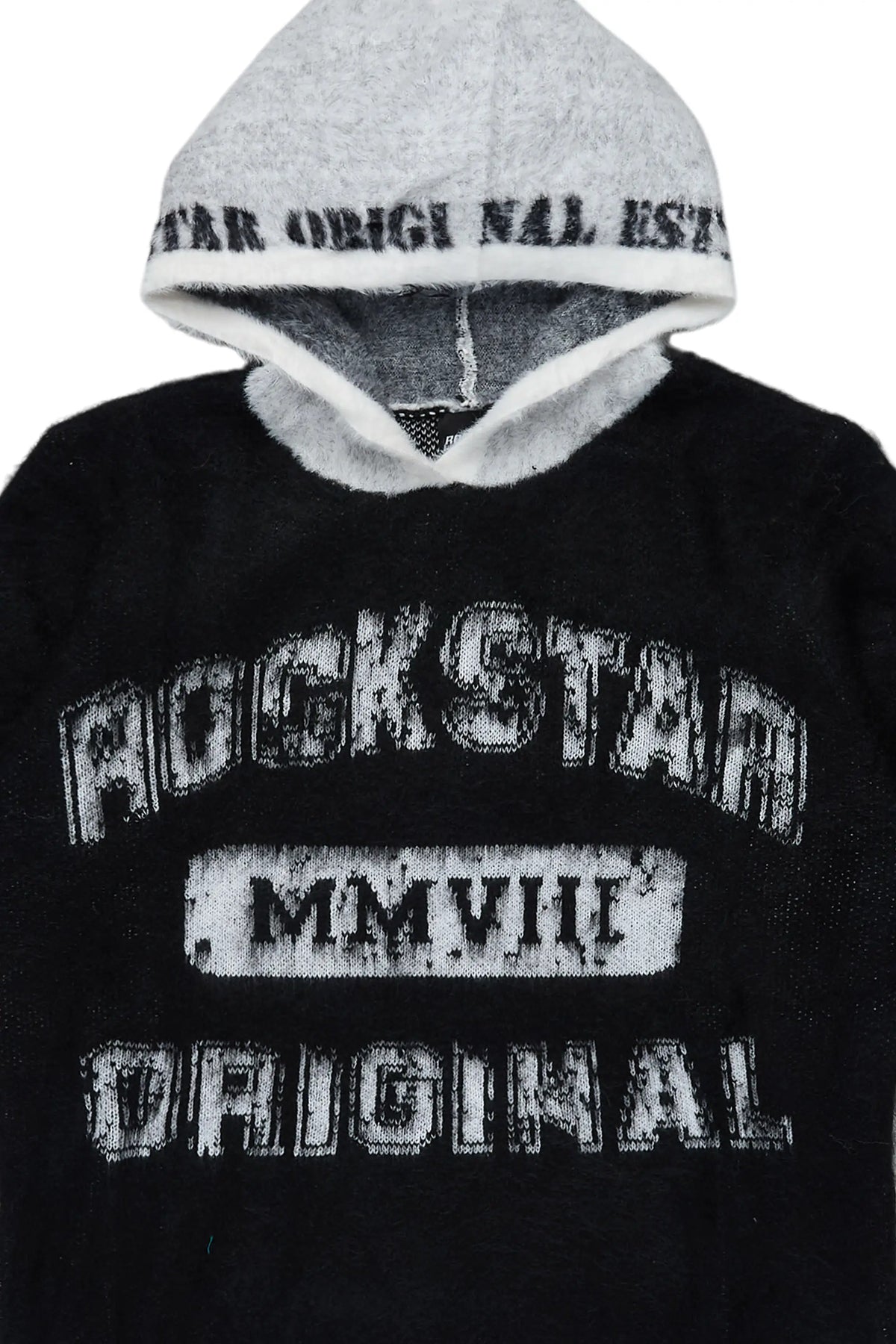 Steri Black Mohair Graphic Hoodie