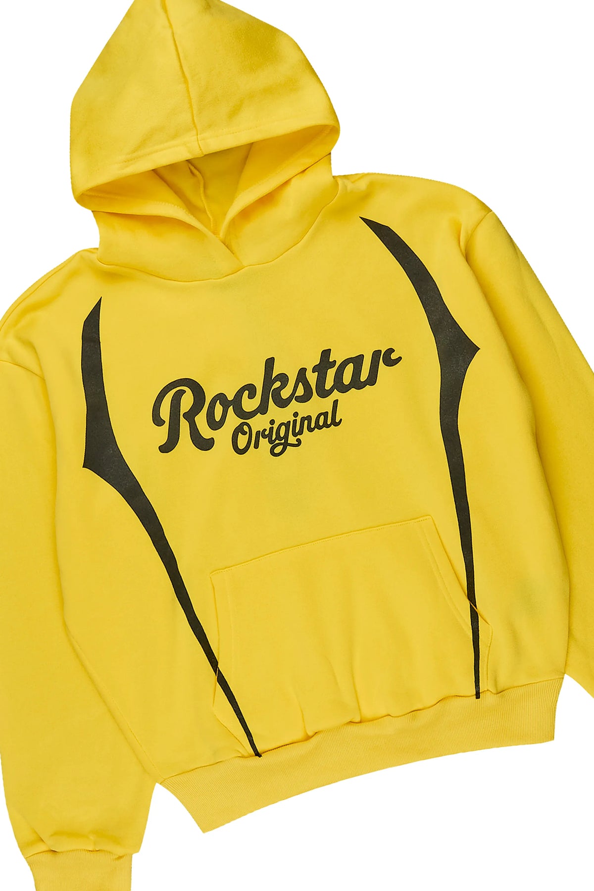 Boys Leon Yellow/Black Hoodie Stacked Track Set