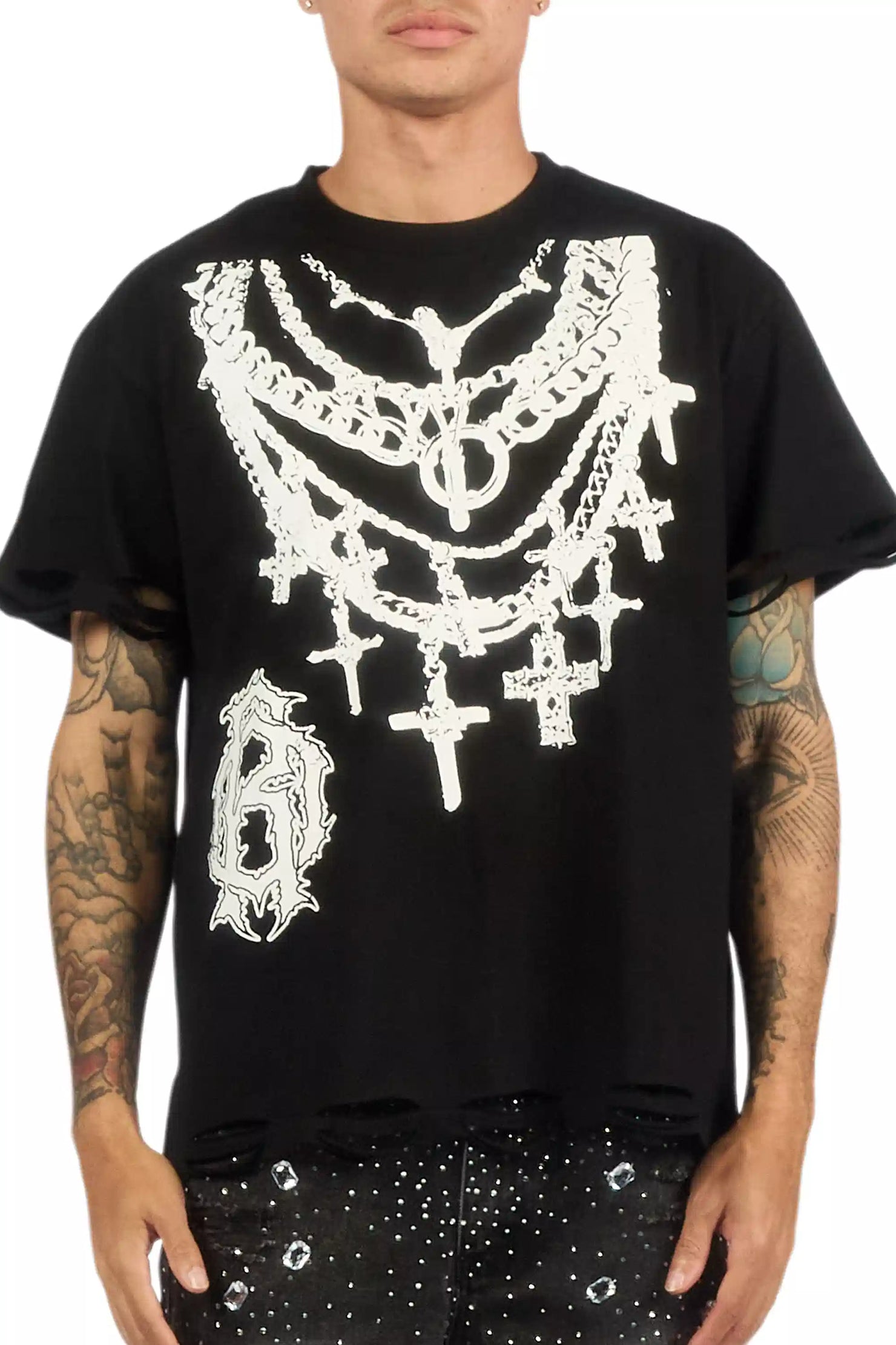 Nyro Black Oversized Graphic T-Shirt
