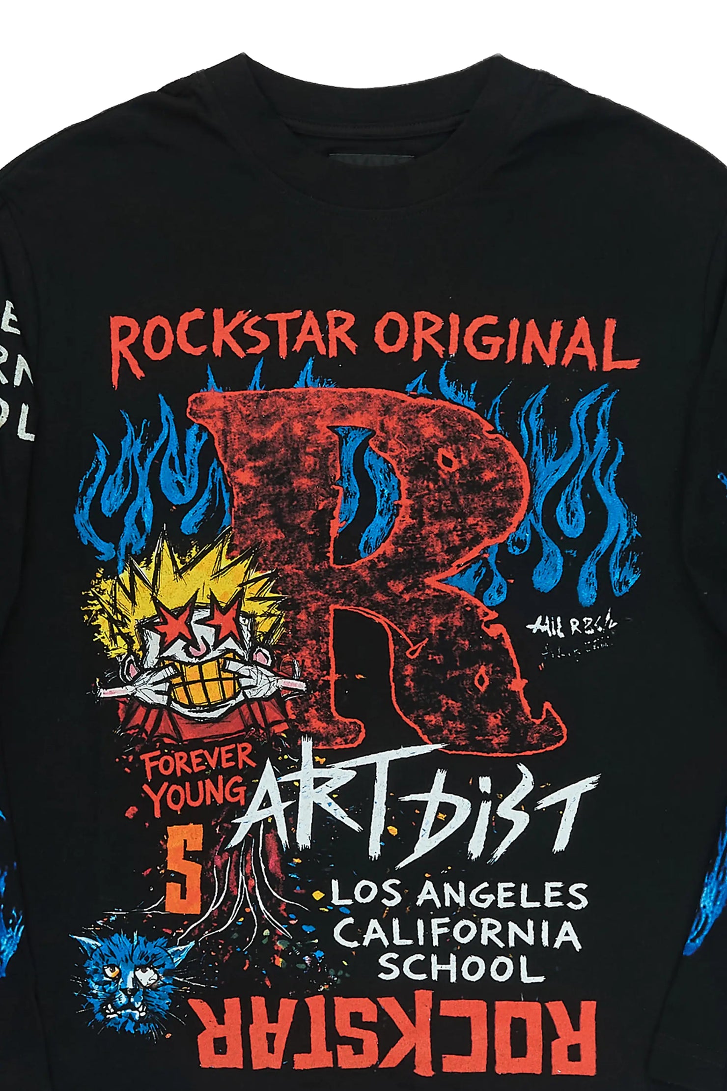 Boys Uli Black Long Sleeve Graphic T-Shirt