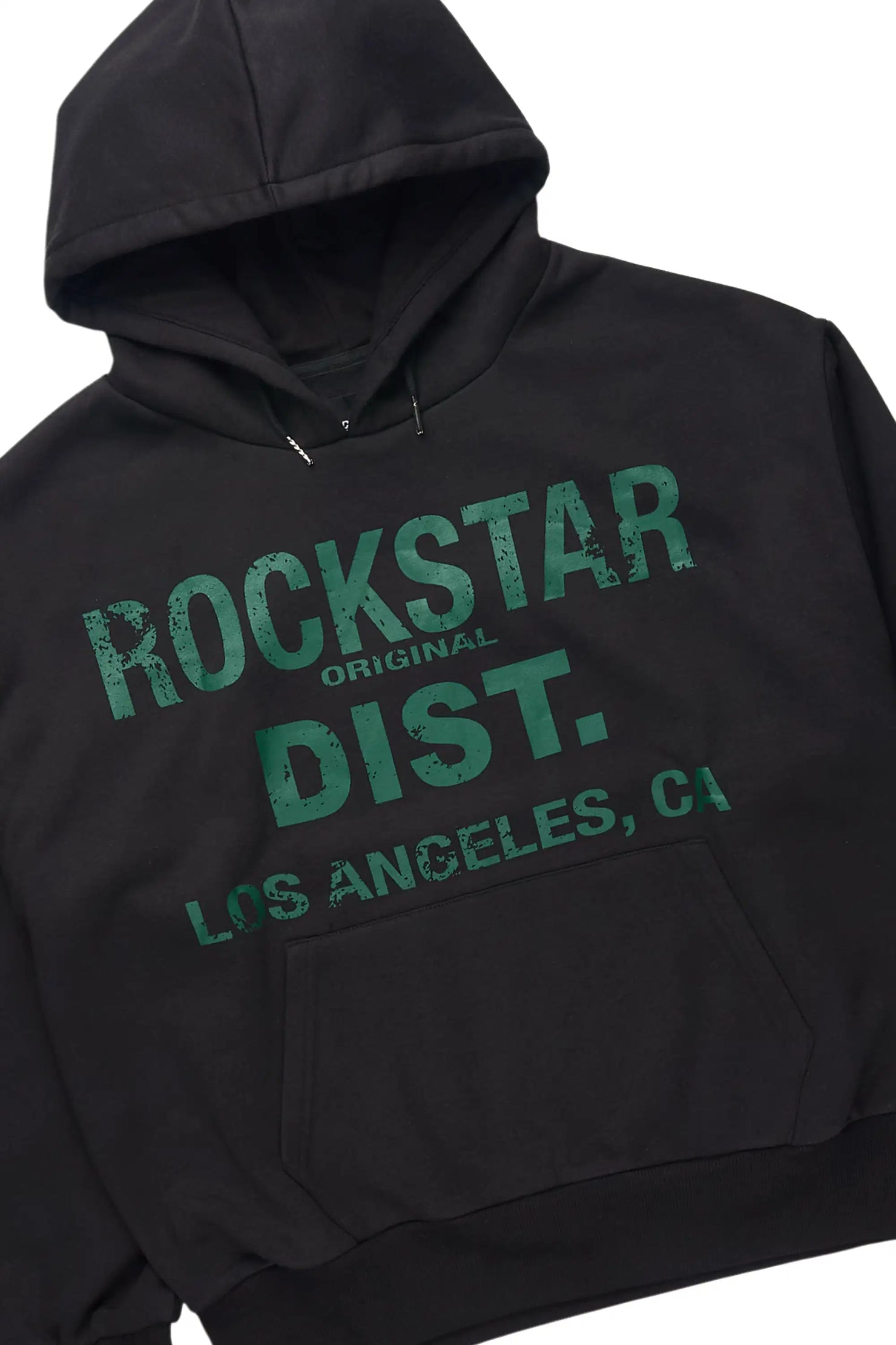 Saxon Black/Green Hoodie/Stacked Flare Jean Set