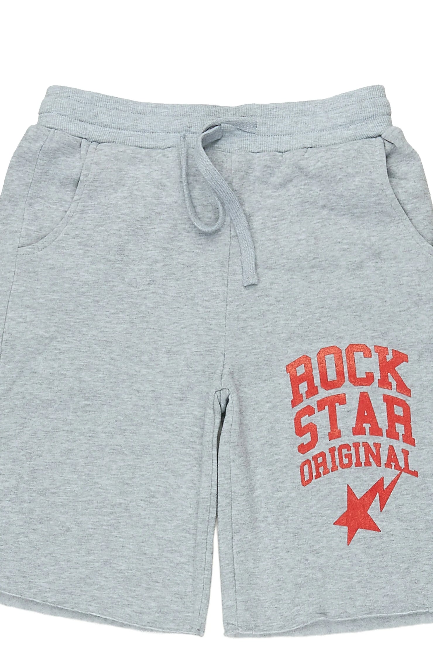 Boys Gerrit Grey/Red Fleece Short
