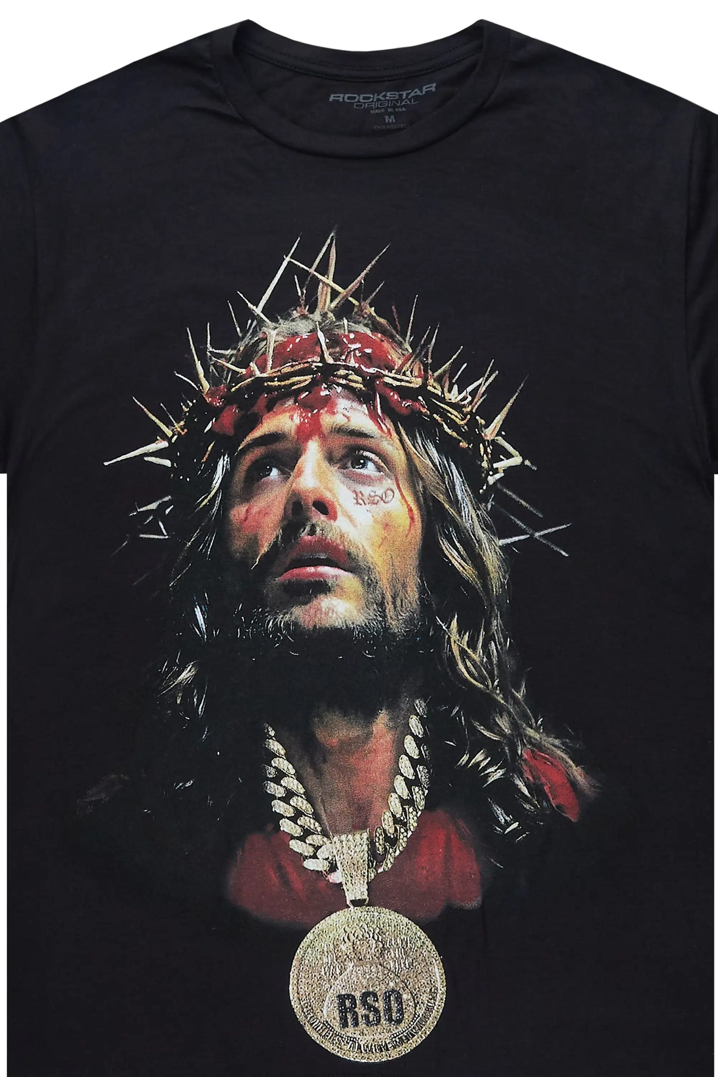 Amina 2.0 Black Oversized Graphic T-Shirt