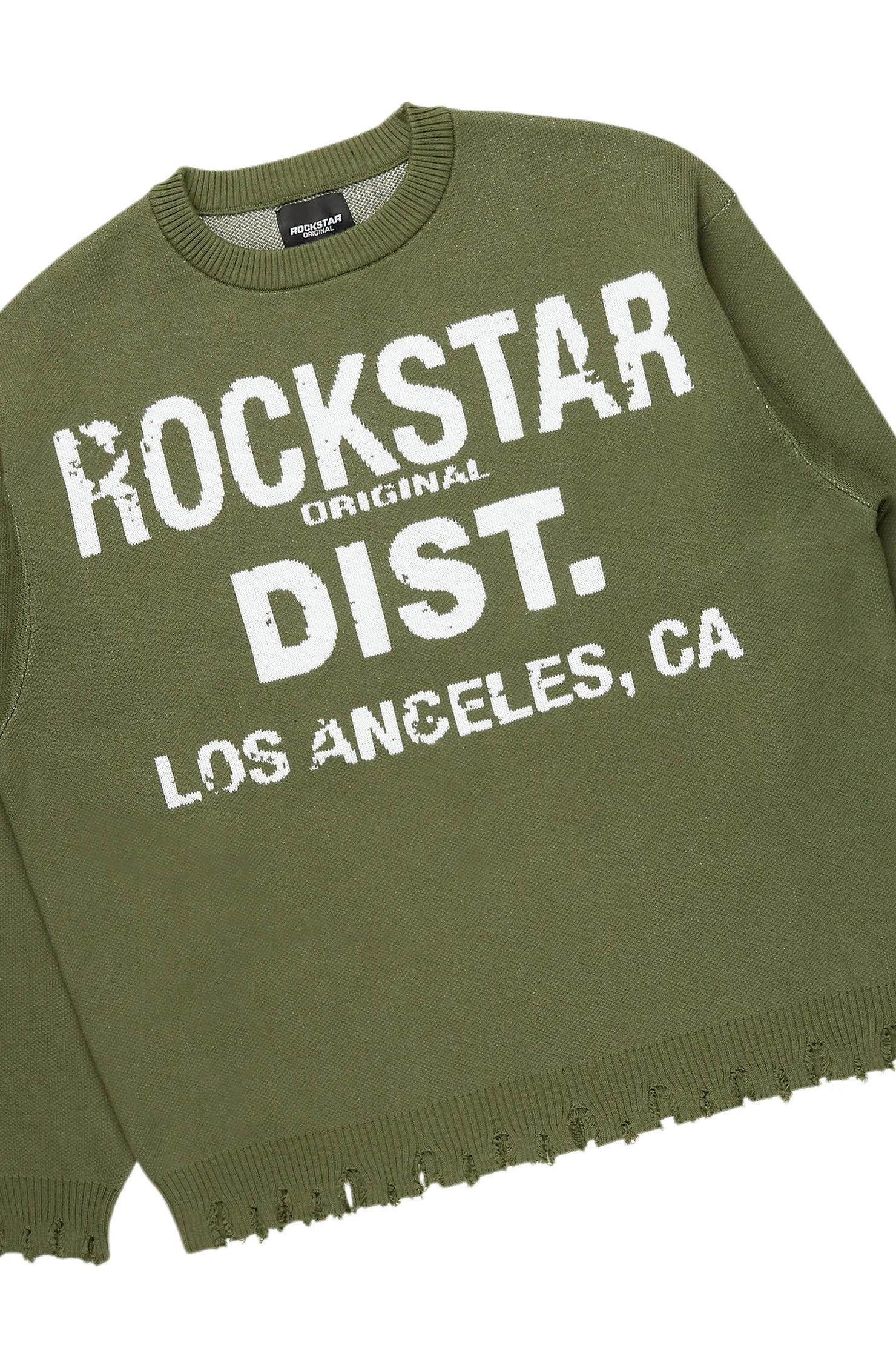 Mallow Green Knit Sweater & Zeta Stacked Flare Jean Bundle