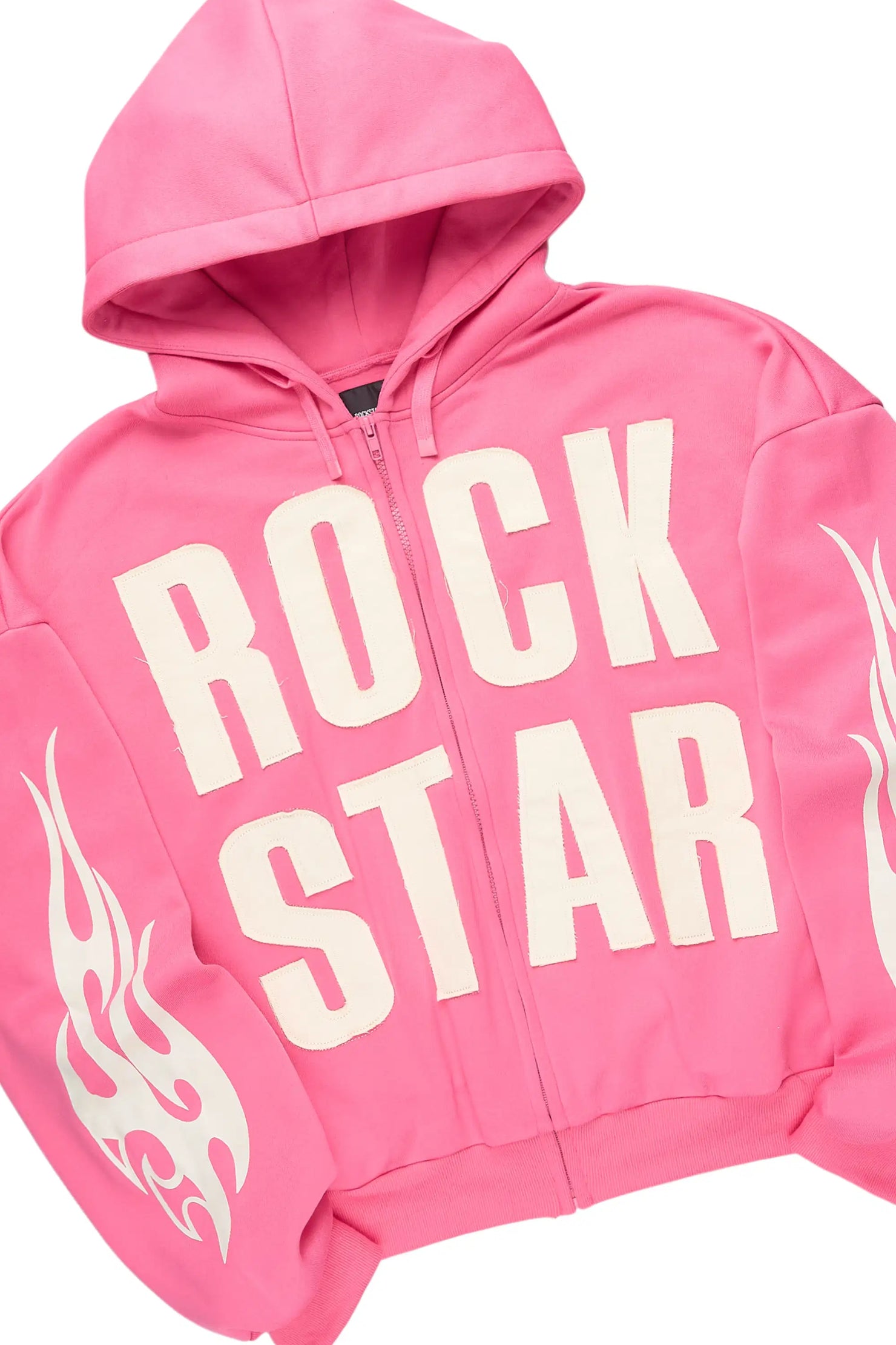 Ashira Hot Pink Baggy Fit Zip Up Track Set