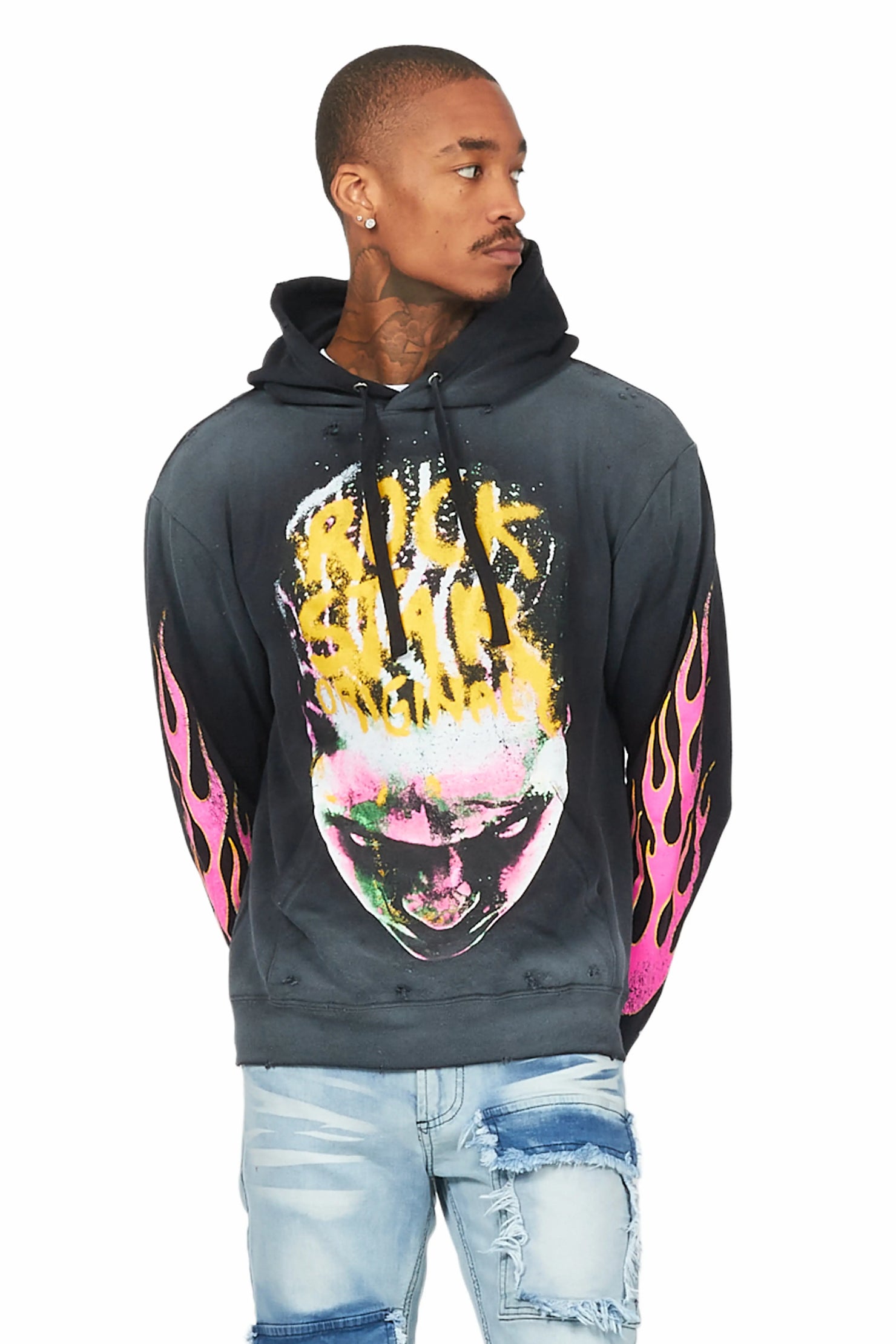 Rafe Black Graphic Hoodie