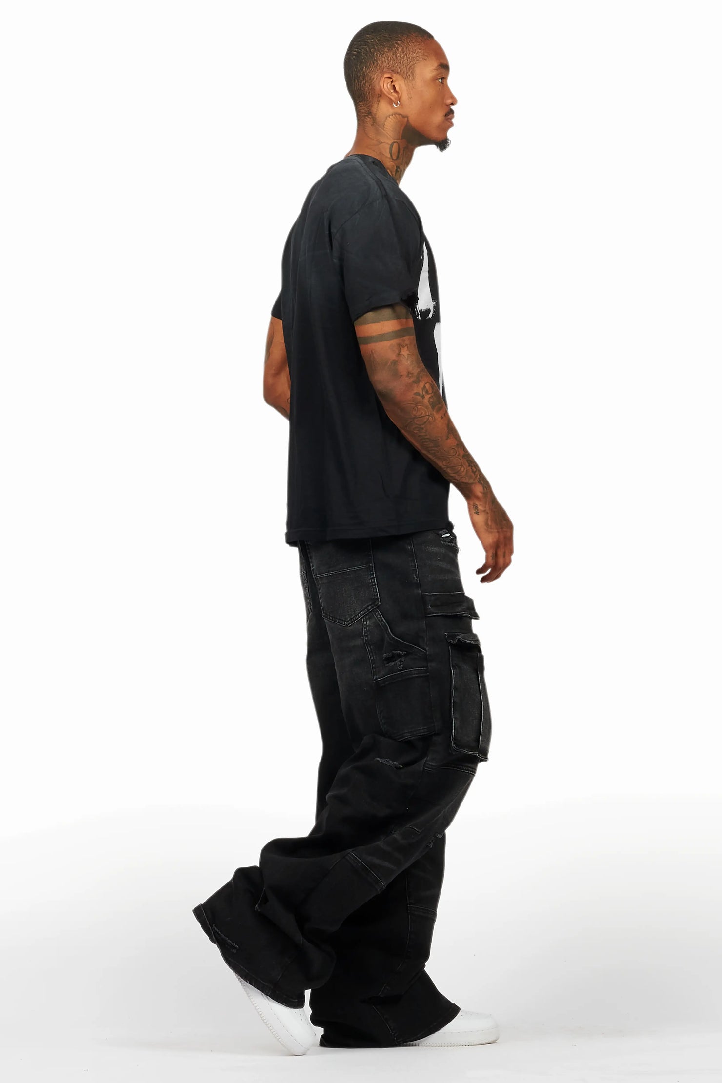 Banyan Black T-Shirt & Burain Baggy Fit Jean Bundle