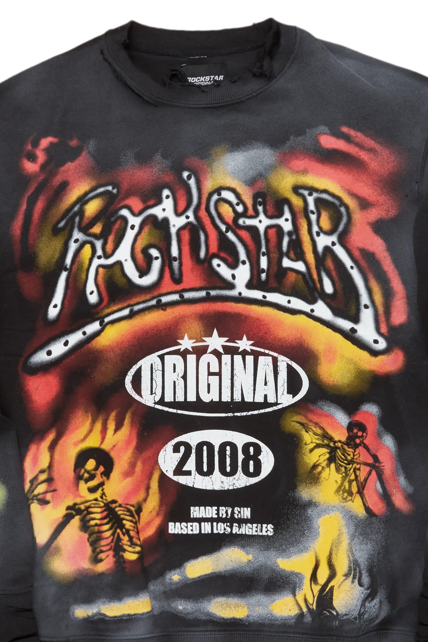 Farren Black Graphic Crewneck