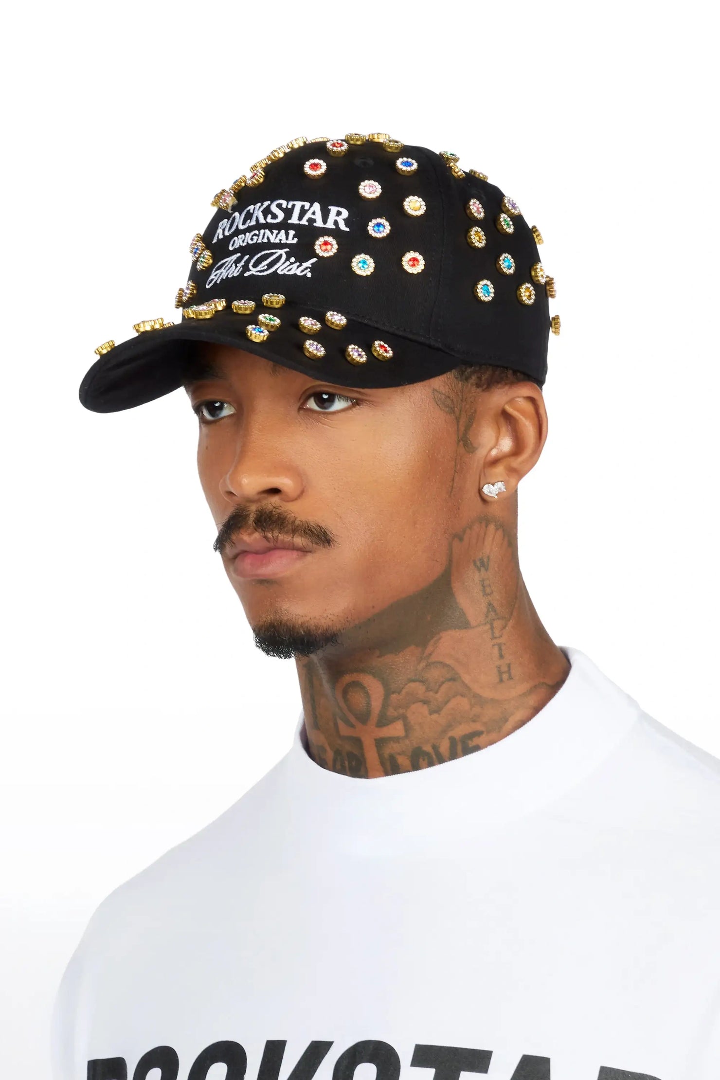 Lucido Black Rhinestone Trucker Hat