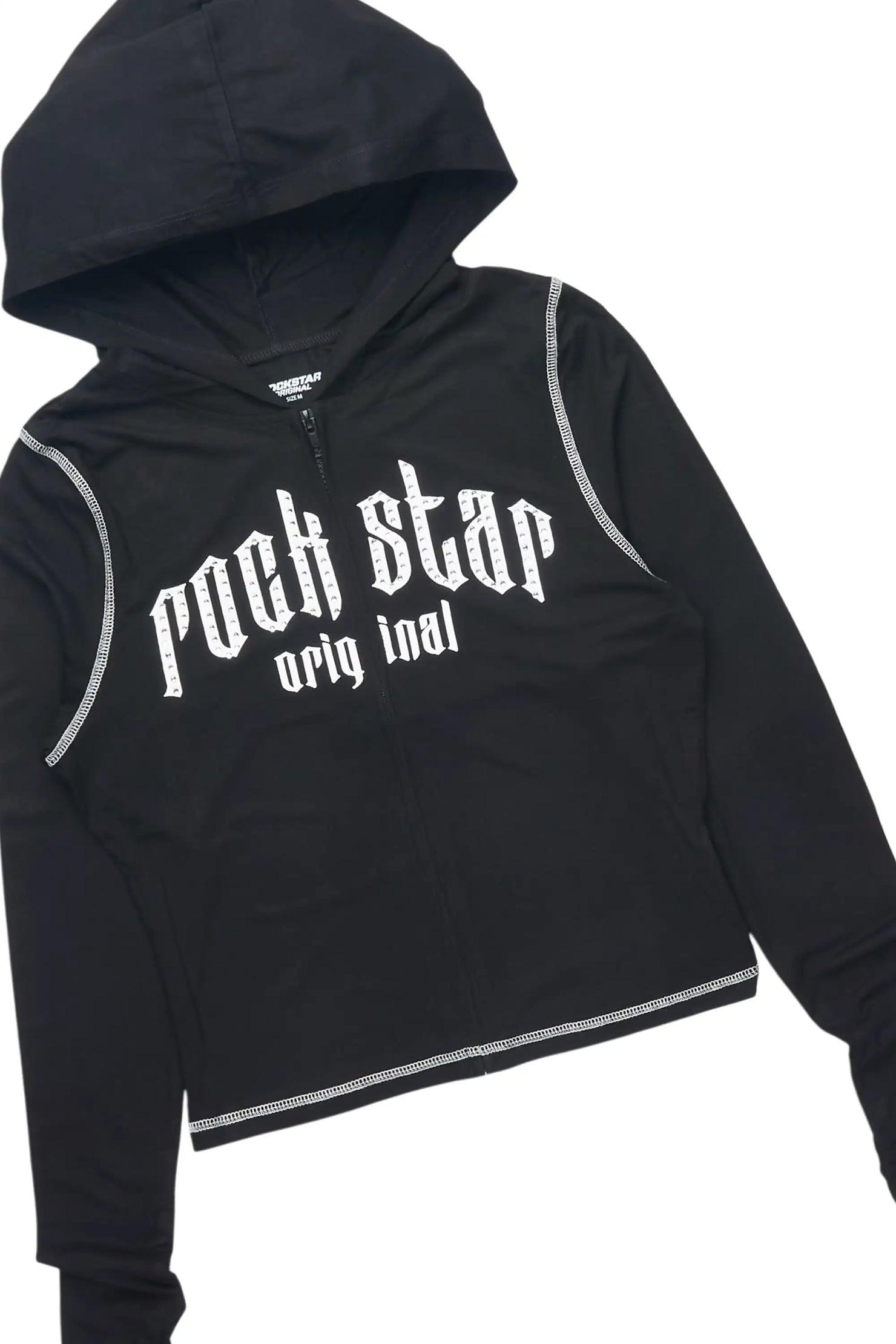 Zyriah Black Rhinestone Lounge Trackset