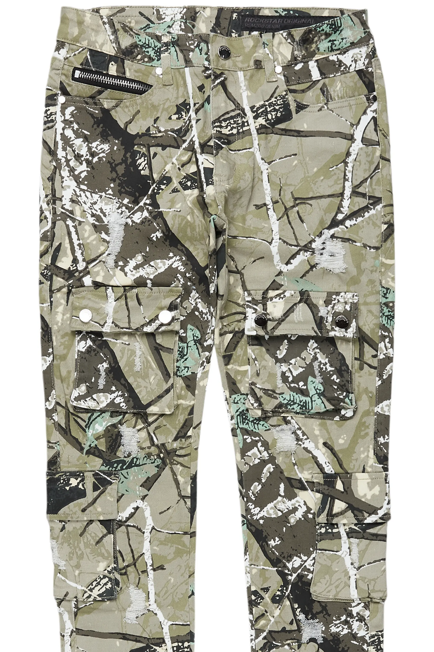Adril Tree Camo Skinny Fit Cargo Jean