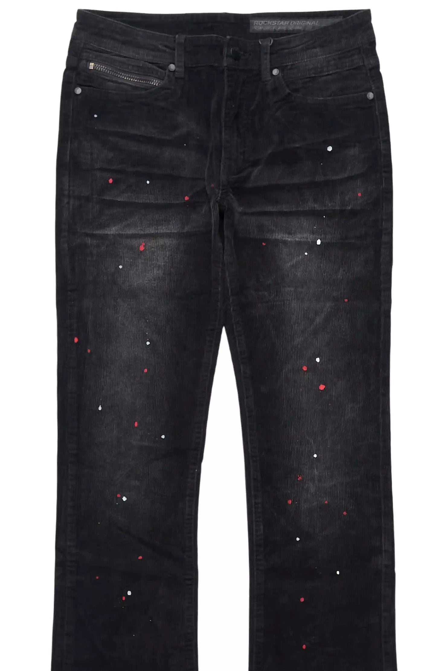 Chasen Black Stacked Flare Jean