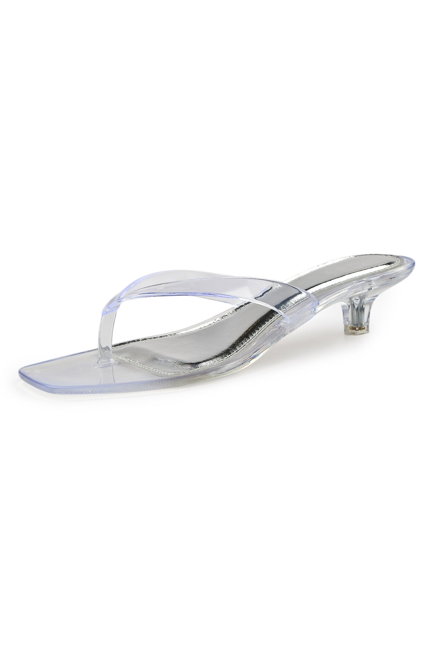 Donavana Clear Heeled Thong Sandal