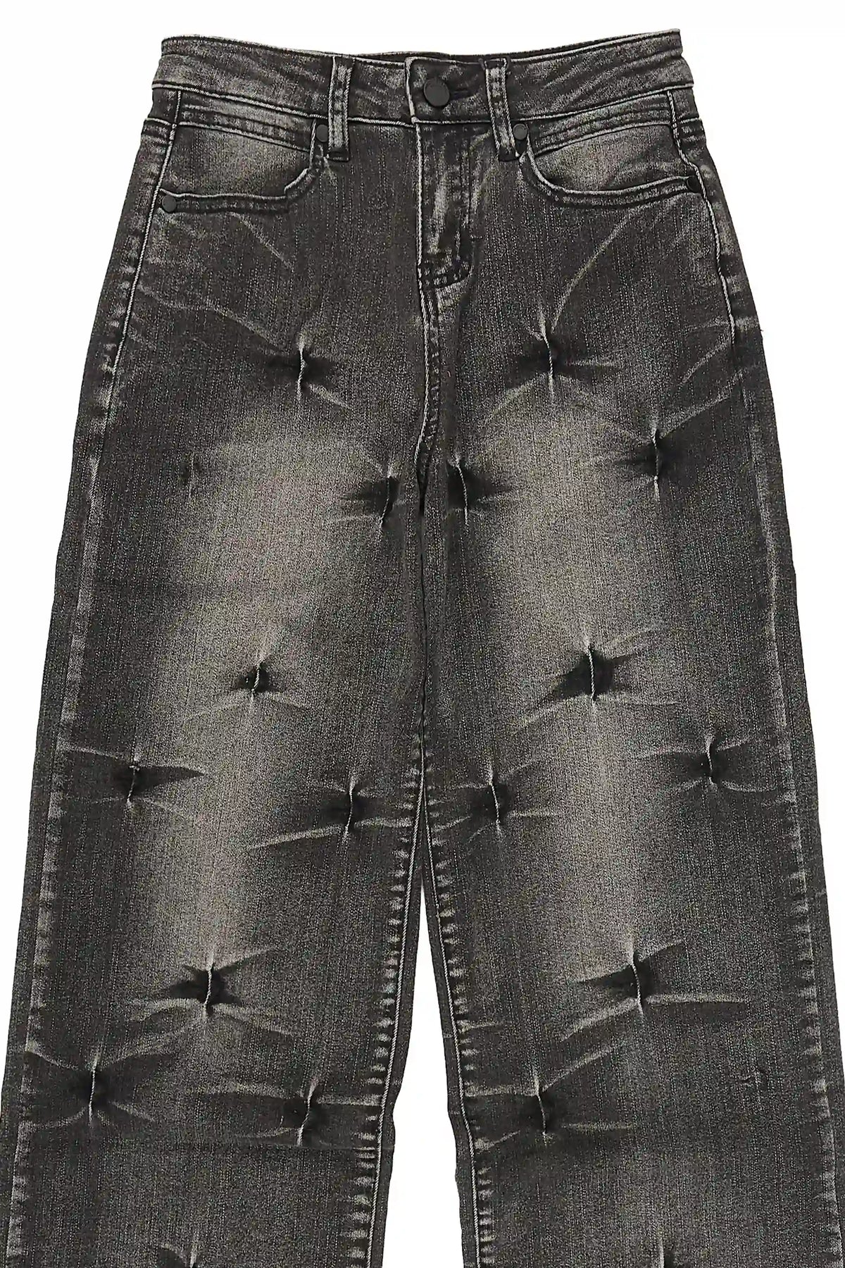 Girls Emiliana Washed Black Relaxed Fit Jean