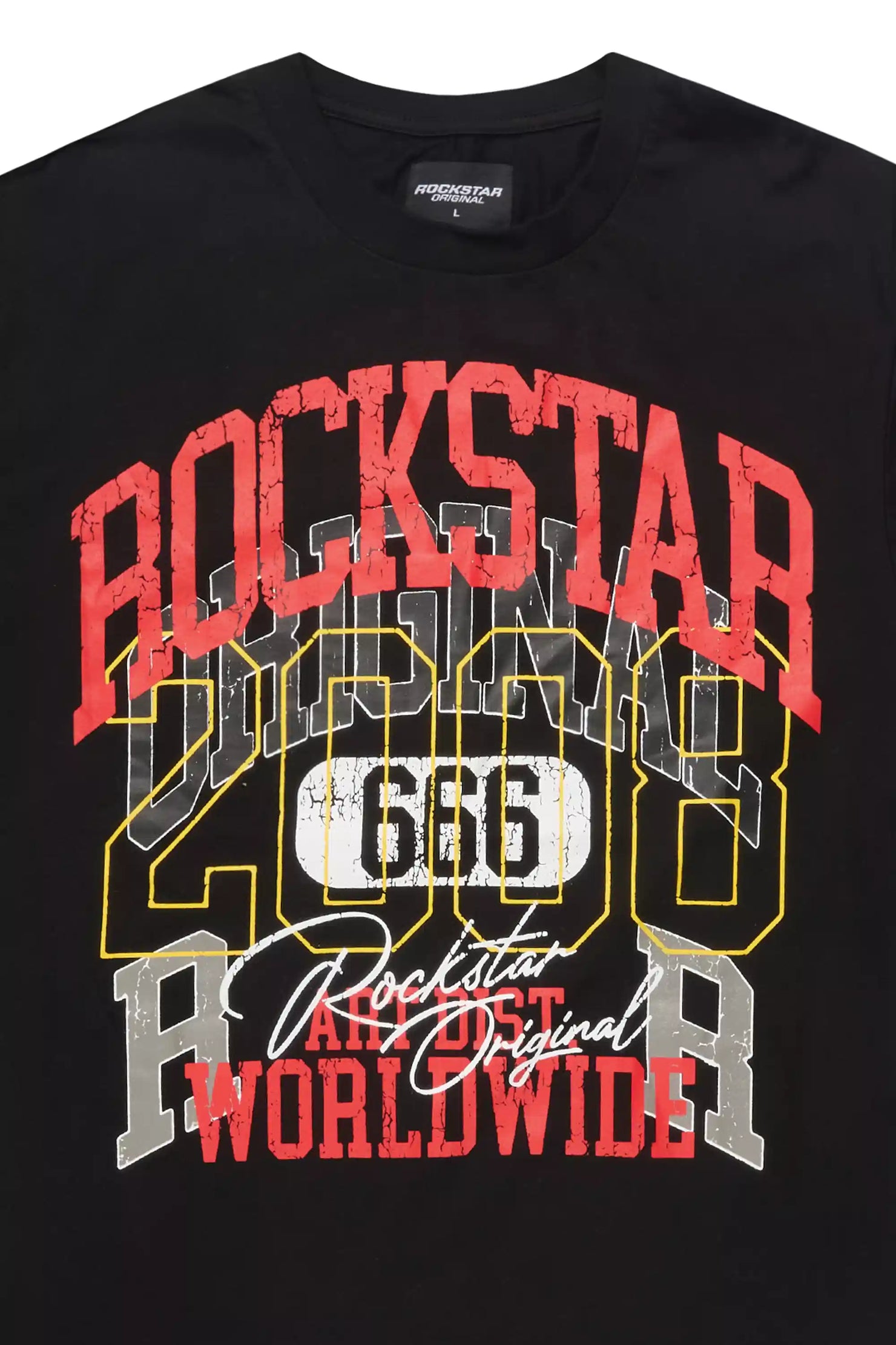 Santie Black Oversized Graphic T-Shirt