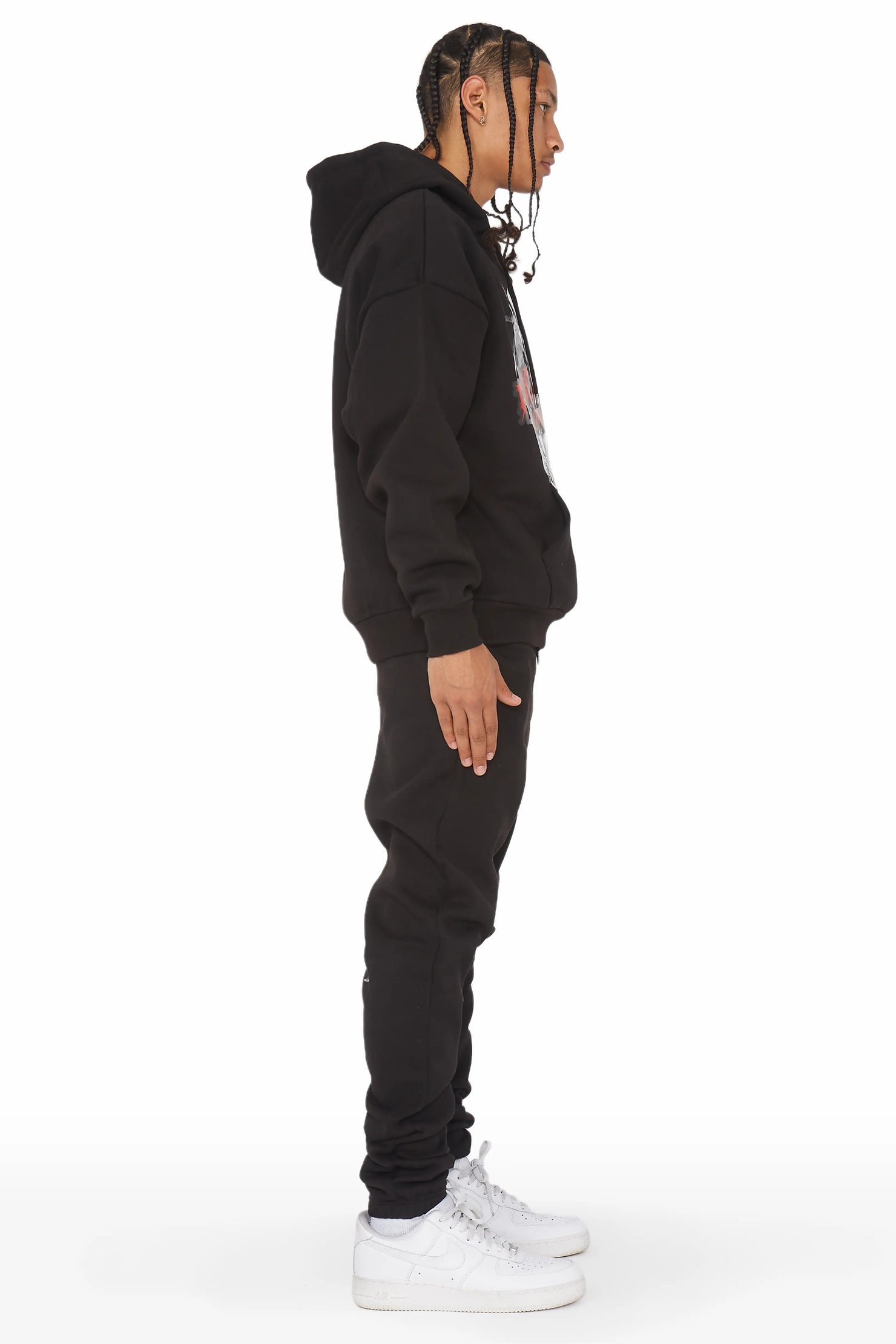 Sebas Black Relaxed Fit Track Set