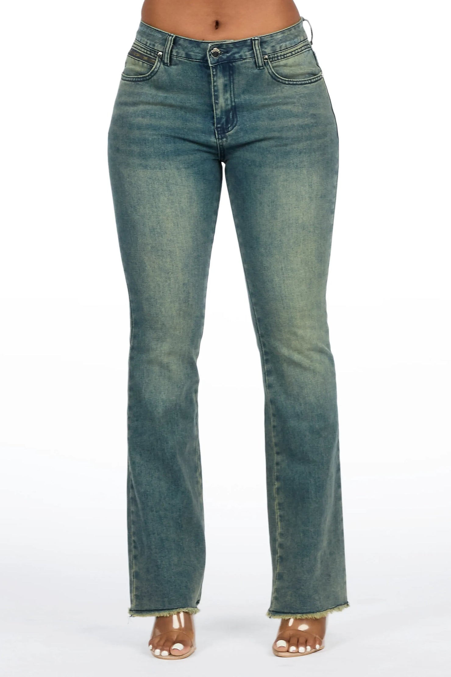 Tiriea Tint Wash Low Rise Stretch Bootcut Jean