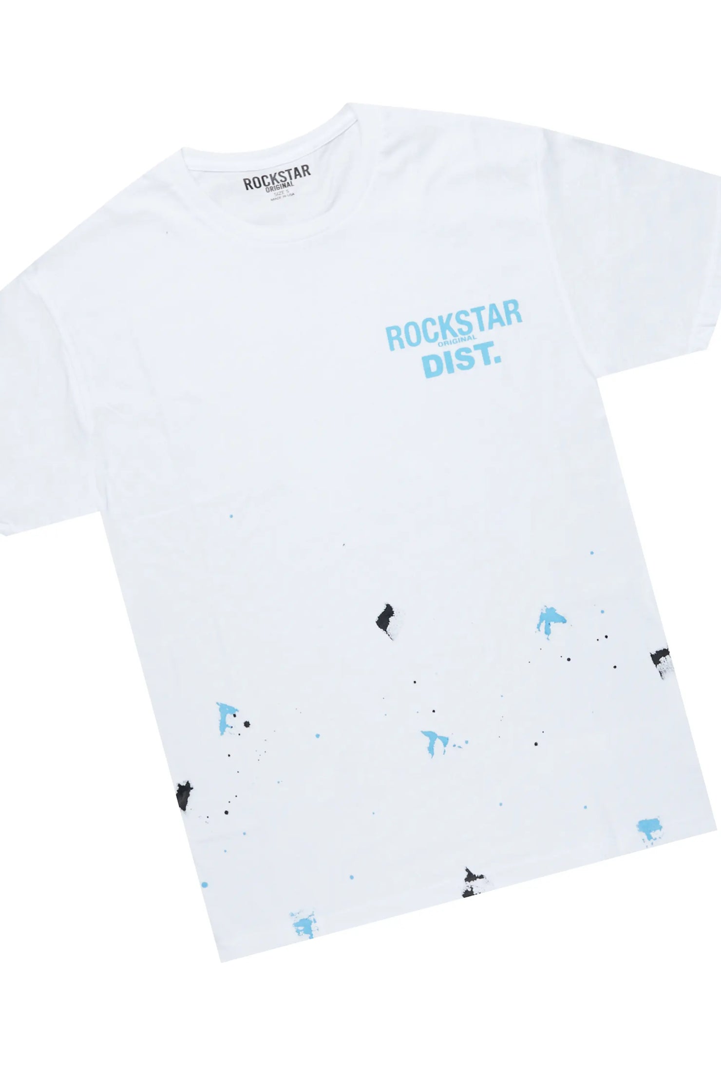 Raffer Blue/White T-Shirt/Stacked Flare Pant Set