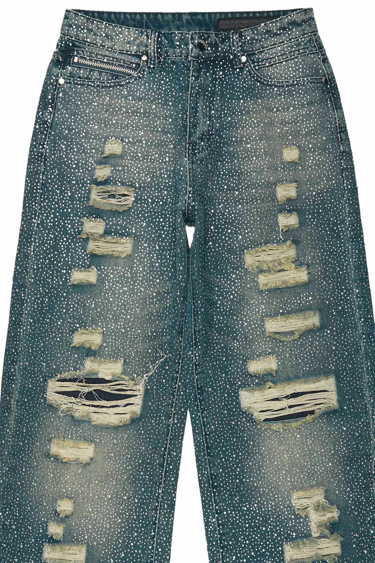 Hendrix Dark Blue Rhinestone Baggy Fit Jean