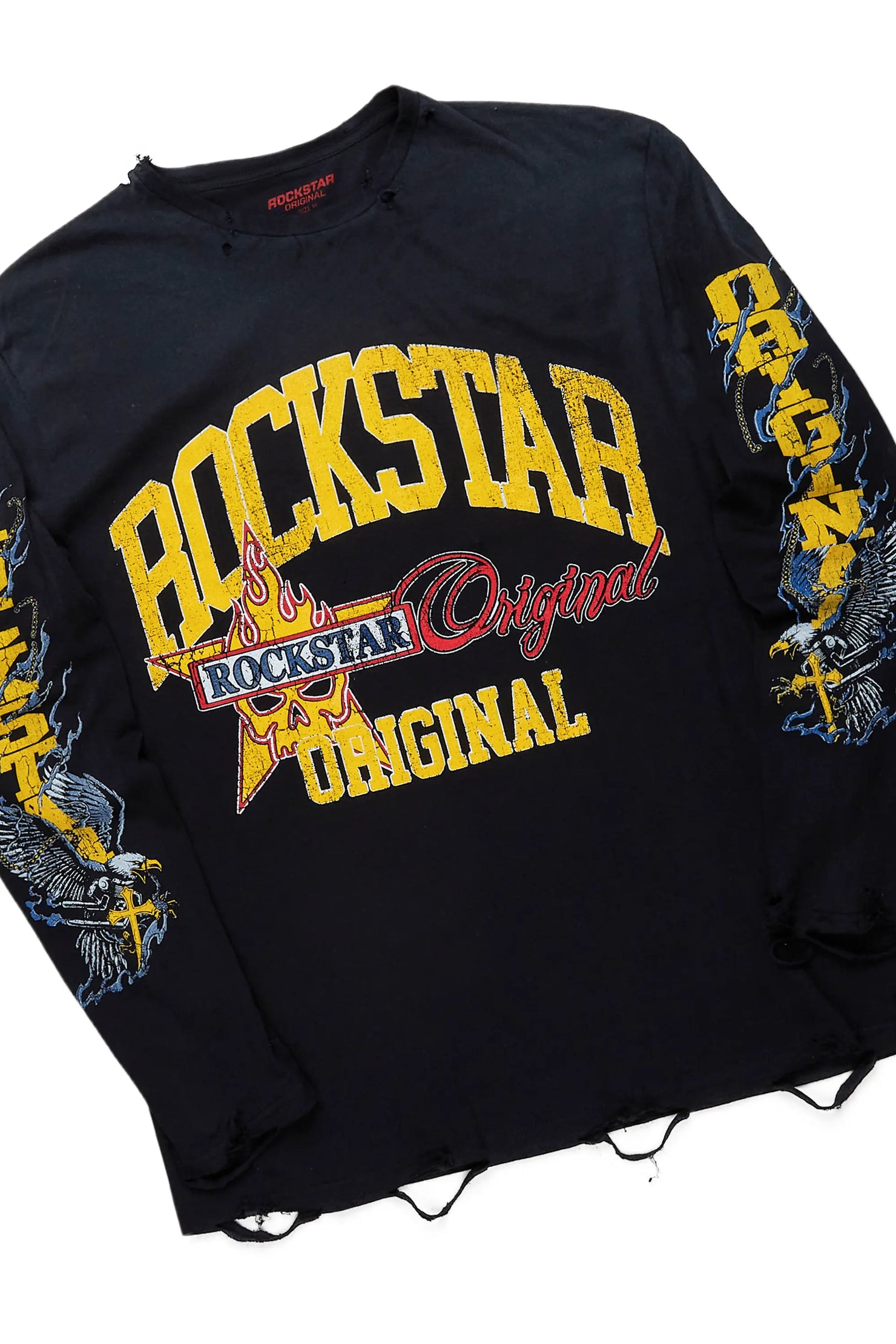 Eppy Black Long Sleeve T-Shirt & Admir Stacked Flare Track Set