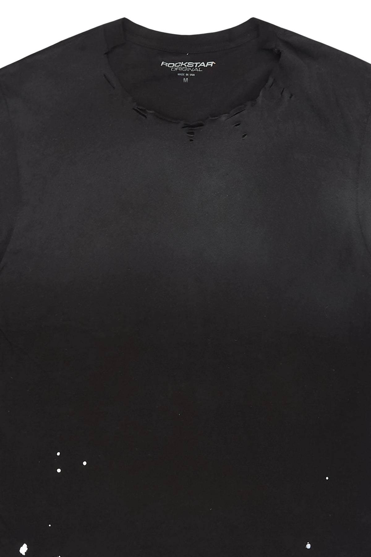 Polver Black Distressed T-Shirt