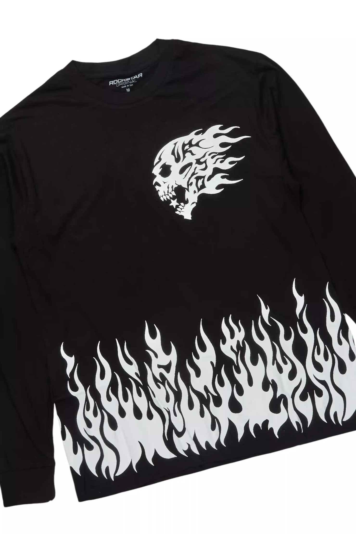 Bubble Black/White Long Sleeve T-Shirt/Short Set