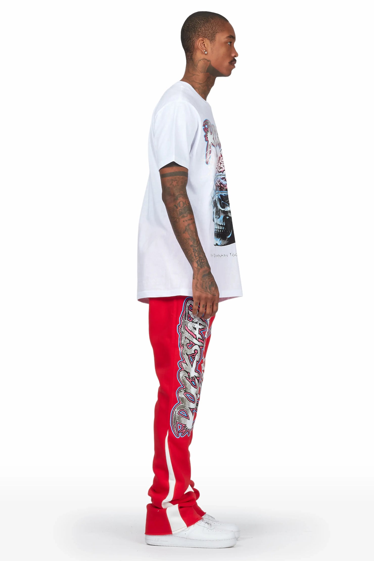 Waller White/Red T-Shirt Stacked Flare Track Set