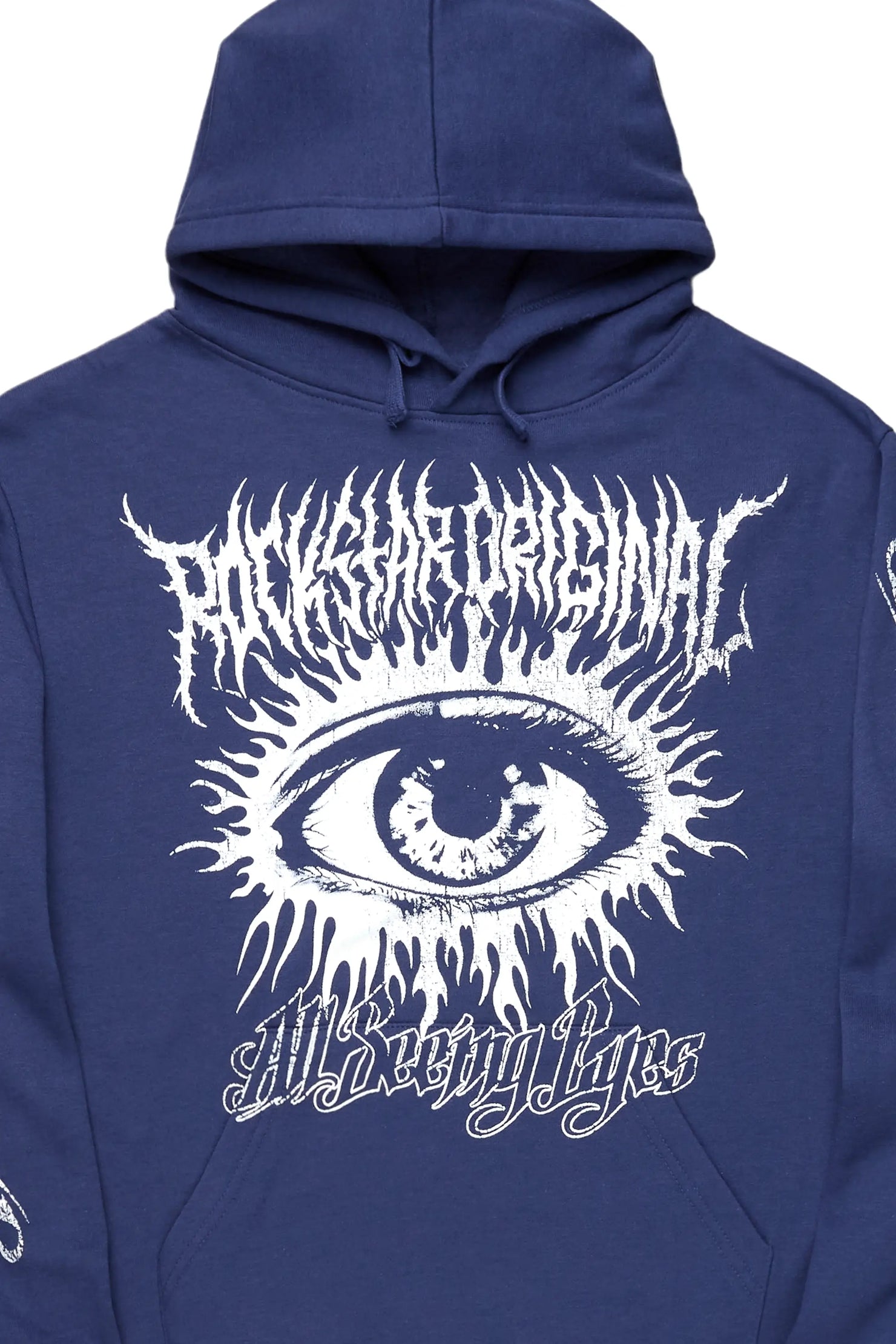 All Seeing Eyes Navy Graphic Hoodie