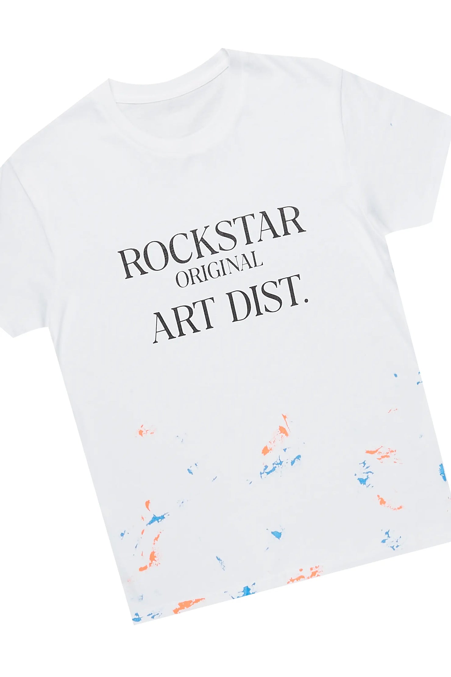 Boys Travis White T-Shirt/Stacked Flare Jean Set