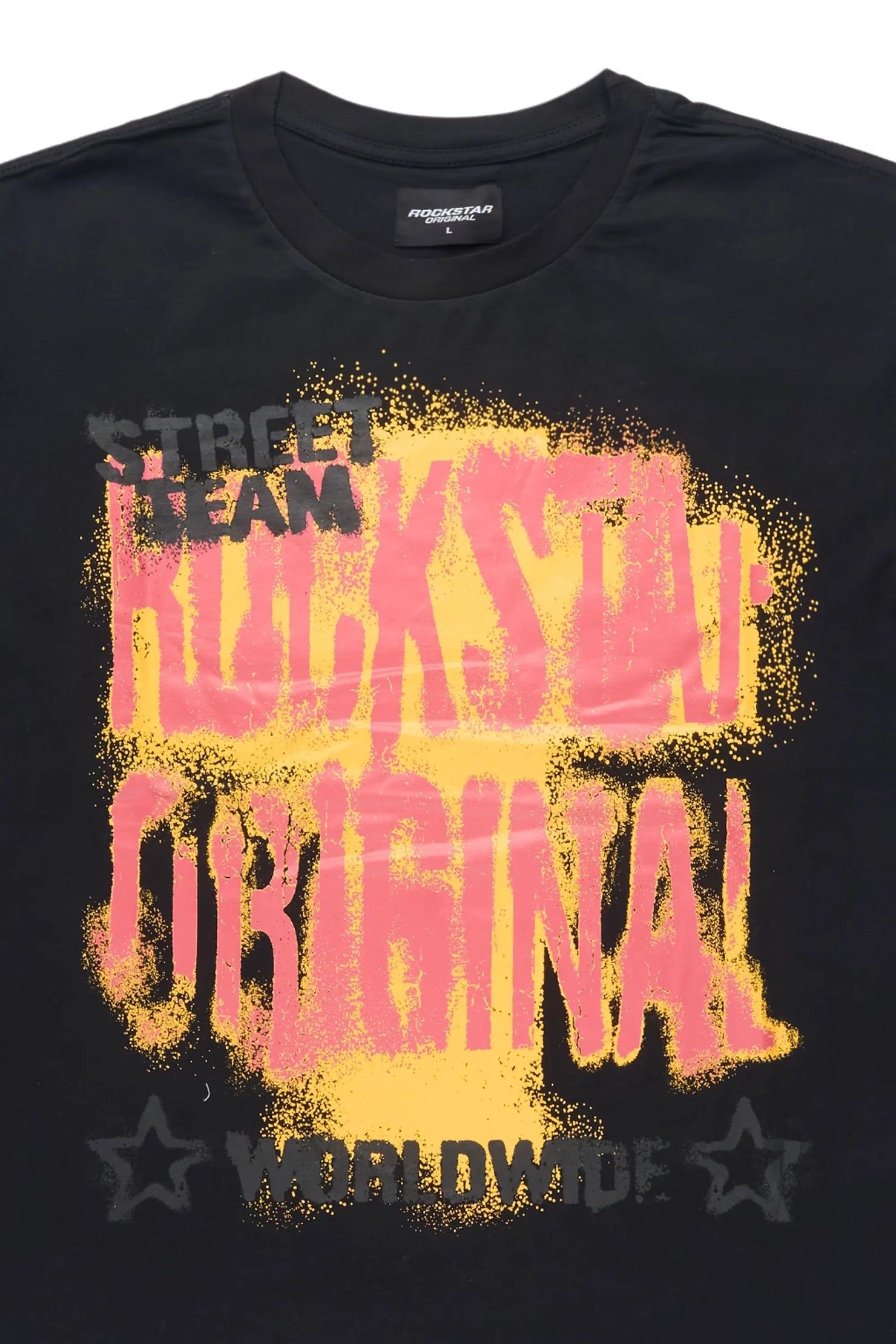 Crest Black Oversized Graphic T-Shirt