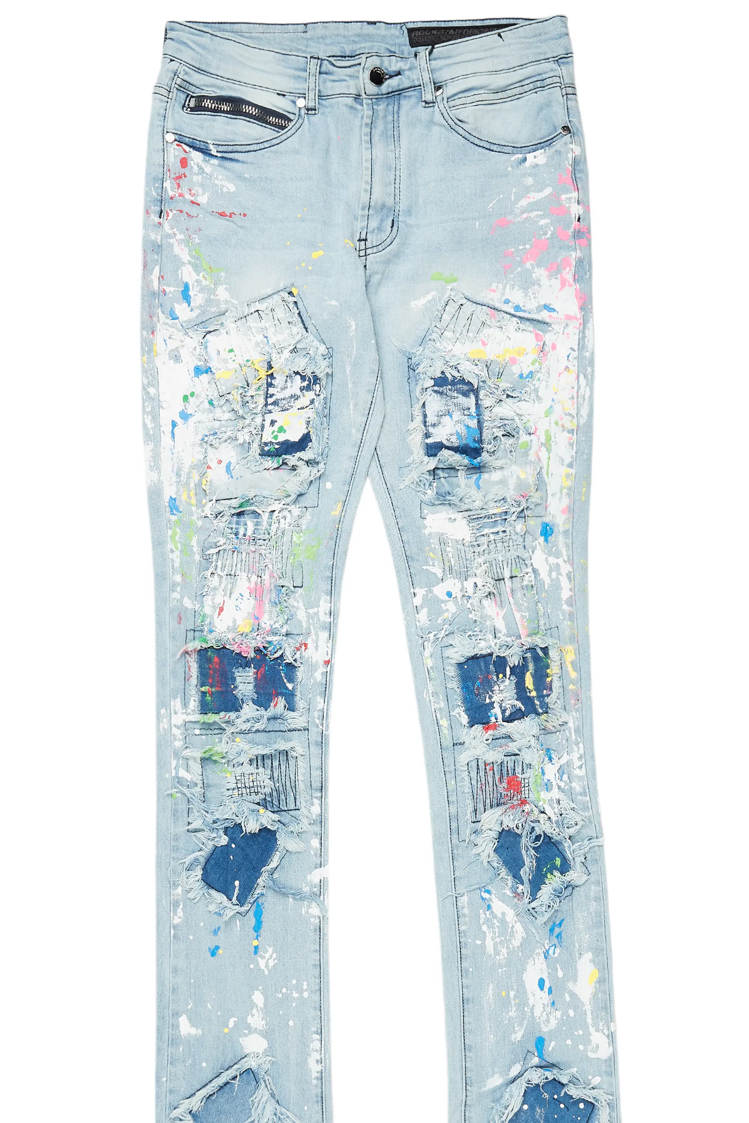 Dallon Blue Painter Super Stacked Flare Jean